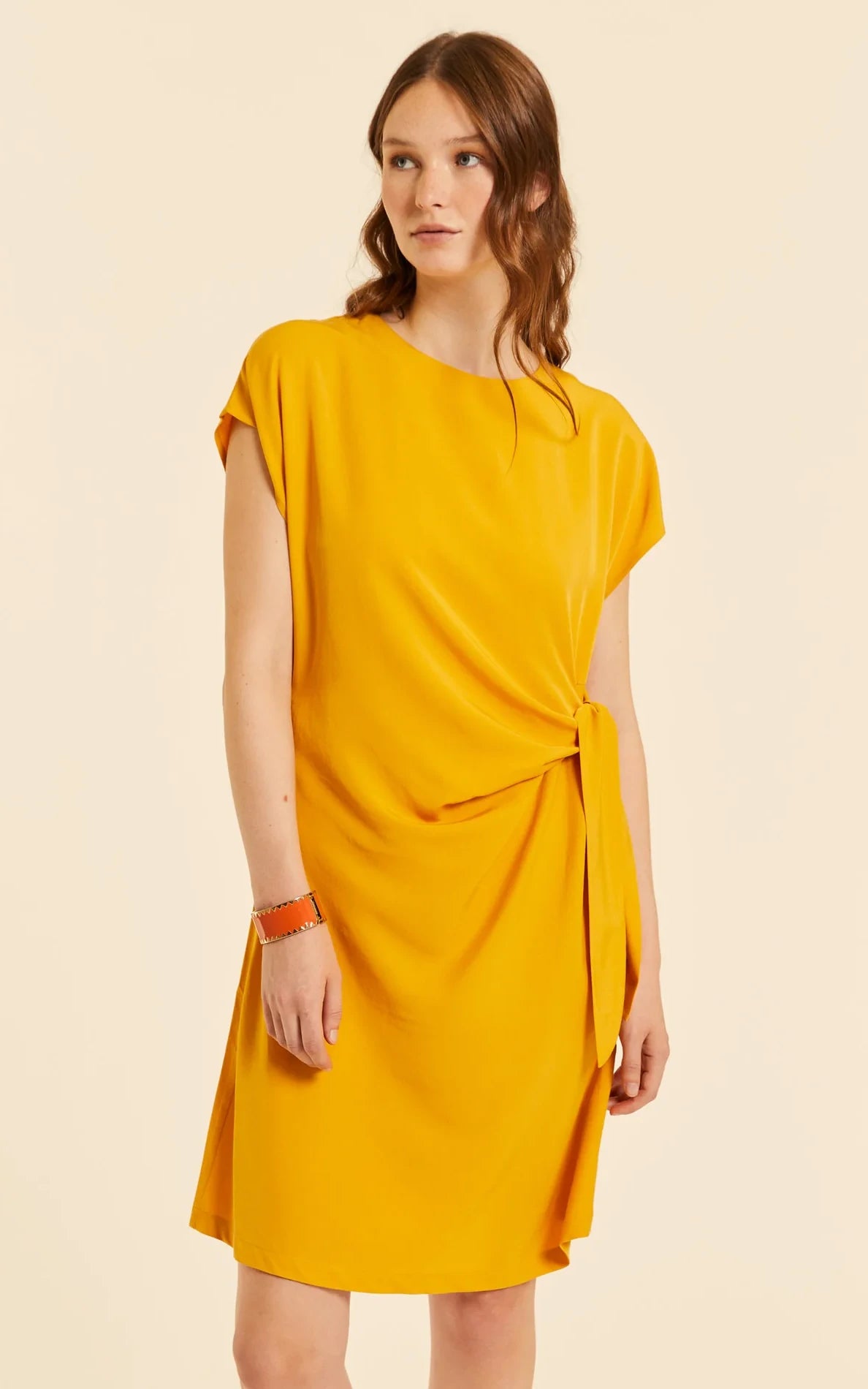 Pepaloves - Short Yellow Knotted Dress