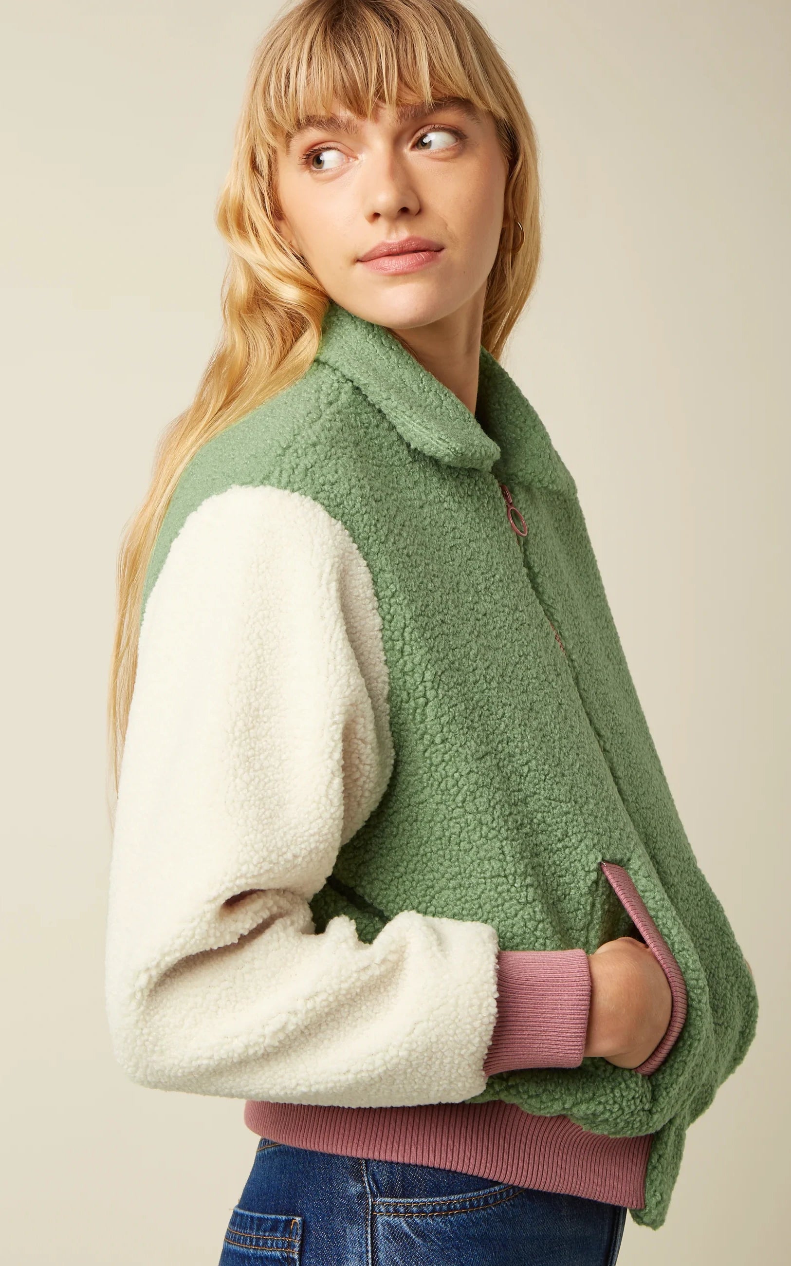 King Louie - Fay Jacket Teddy Shade Green