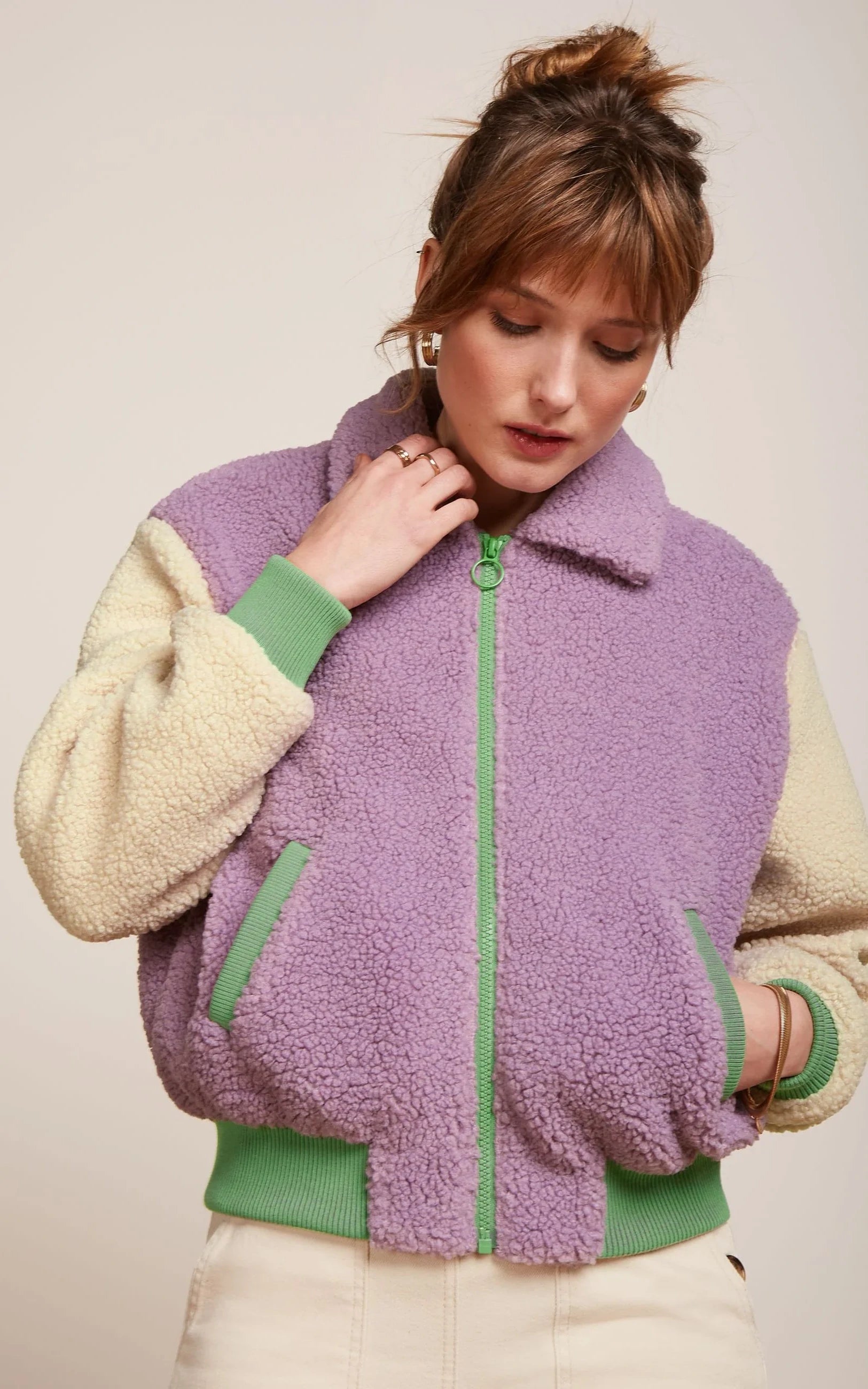 King Louie - Fay Jacket Teddy Sheer Lilac