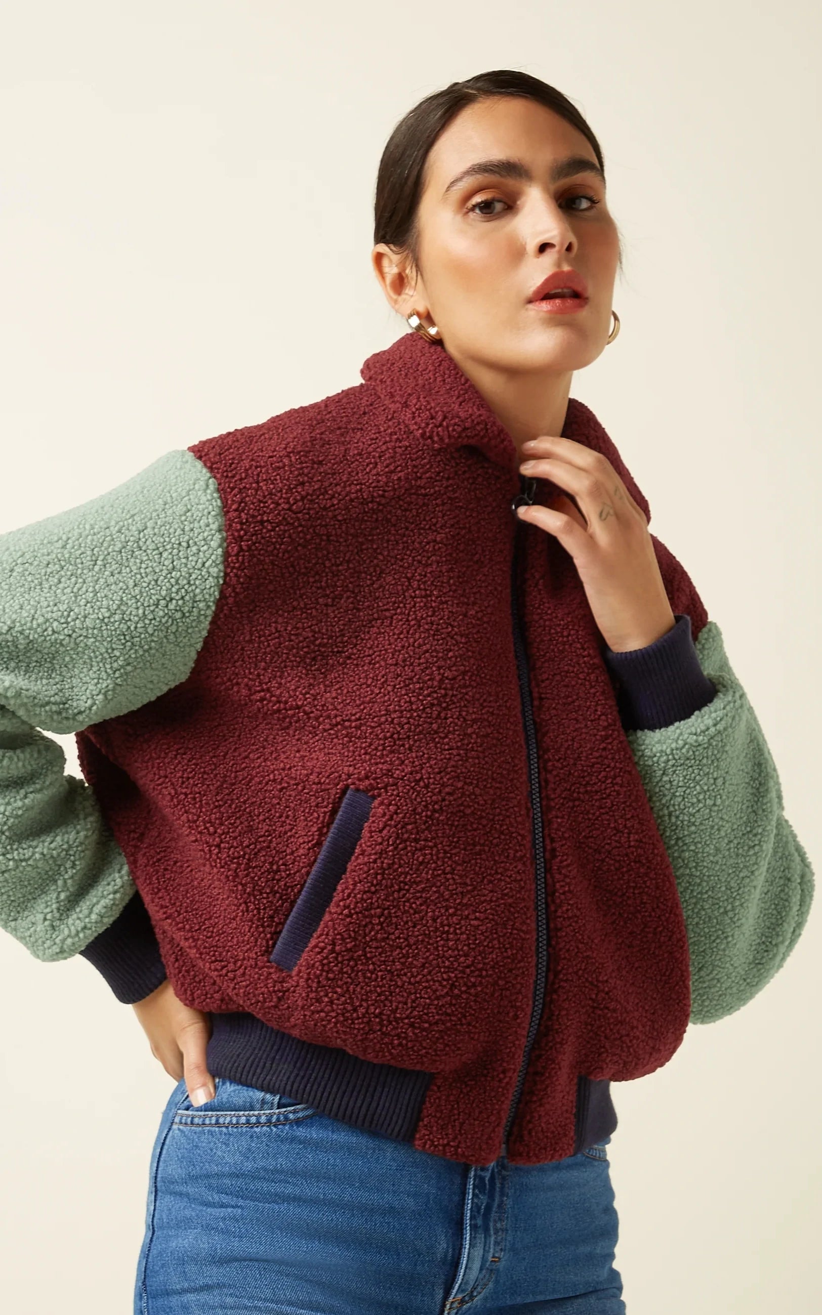 King Louie - Fay Jacket Teddy Beet Red
