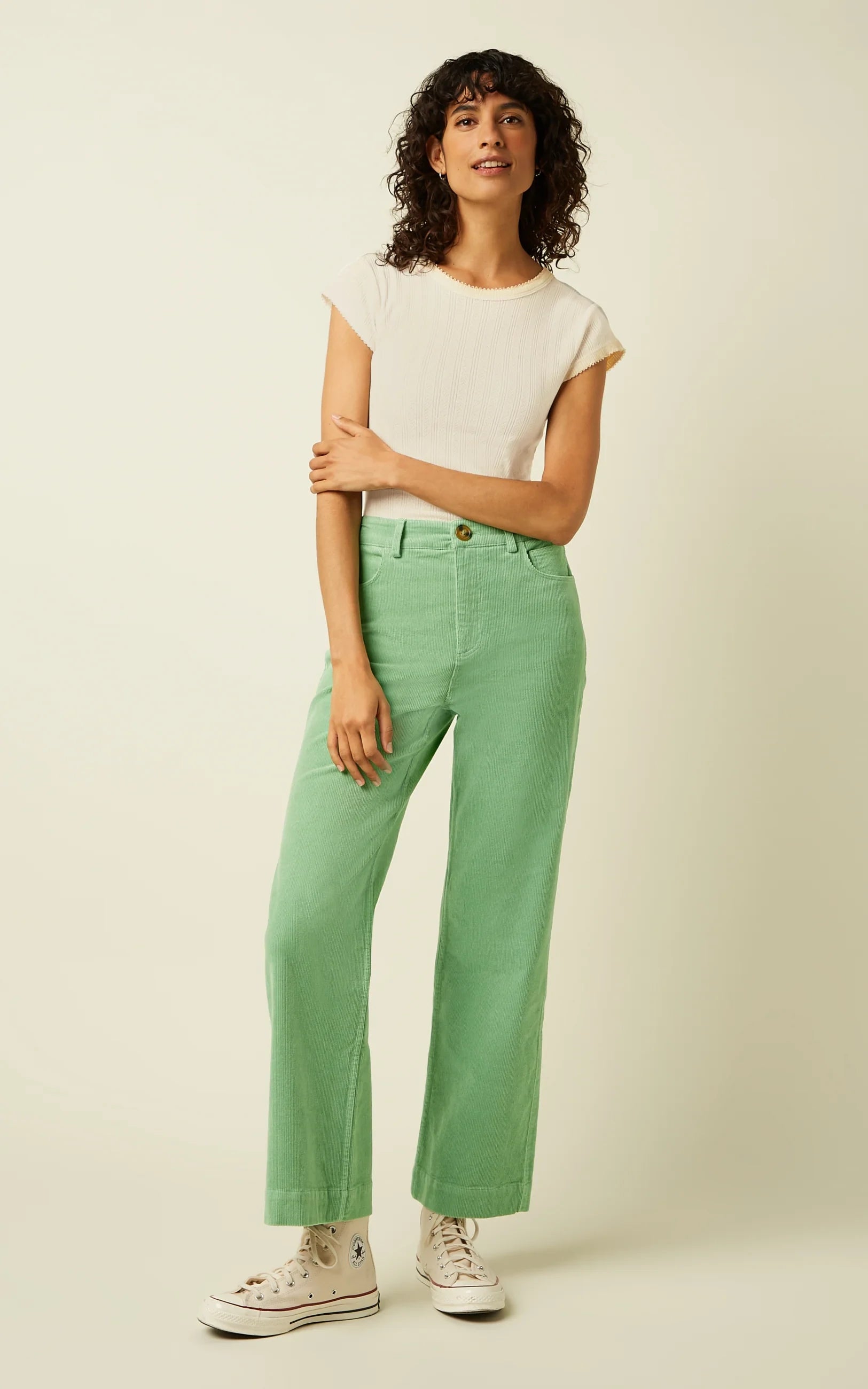 King Louie - Bob Pants Corduroy Sprucestone Mint Corduroy