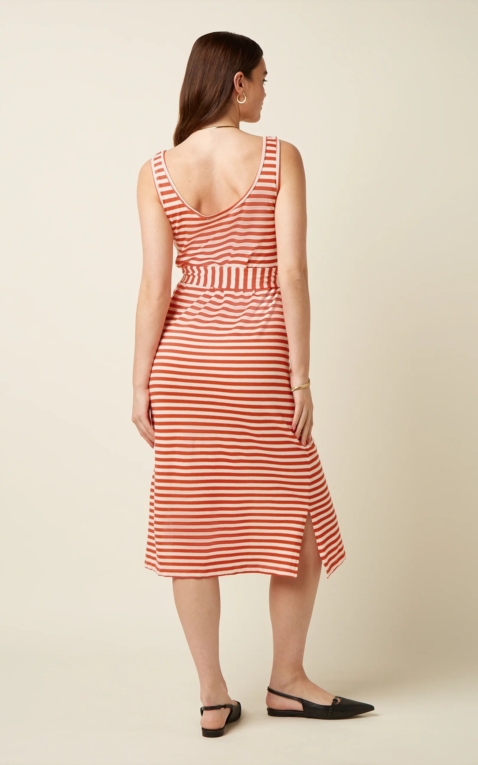 King Louie - Brigitta Dress Chopito Stripe Summer Fig