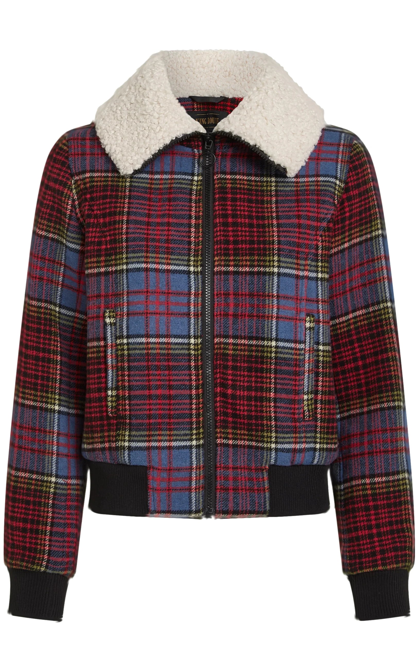 King Louie - Arizona Jacket Banda Check Horizon Blue