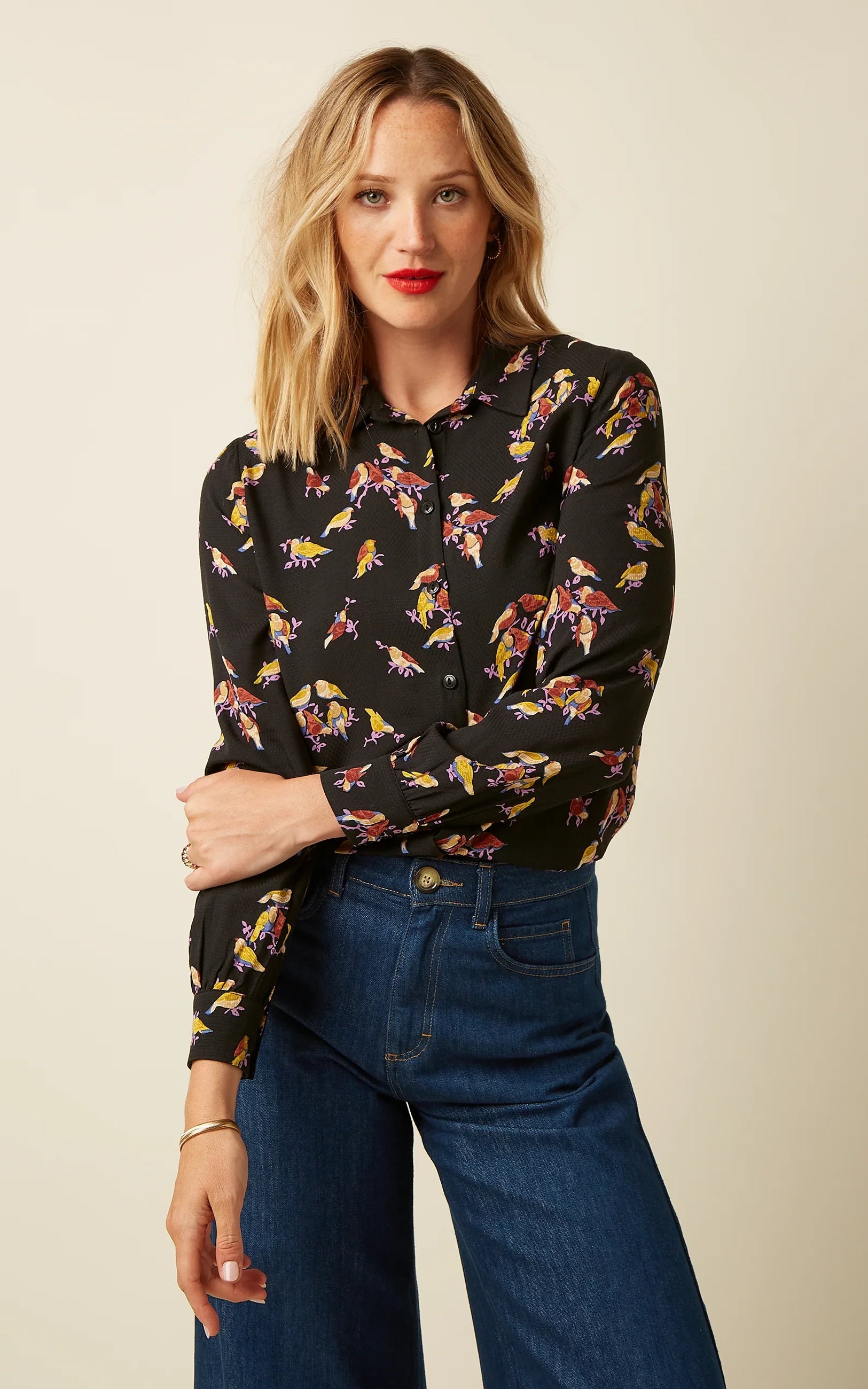 King Louie - Maisie Blouse Tatum Black