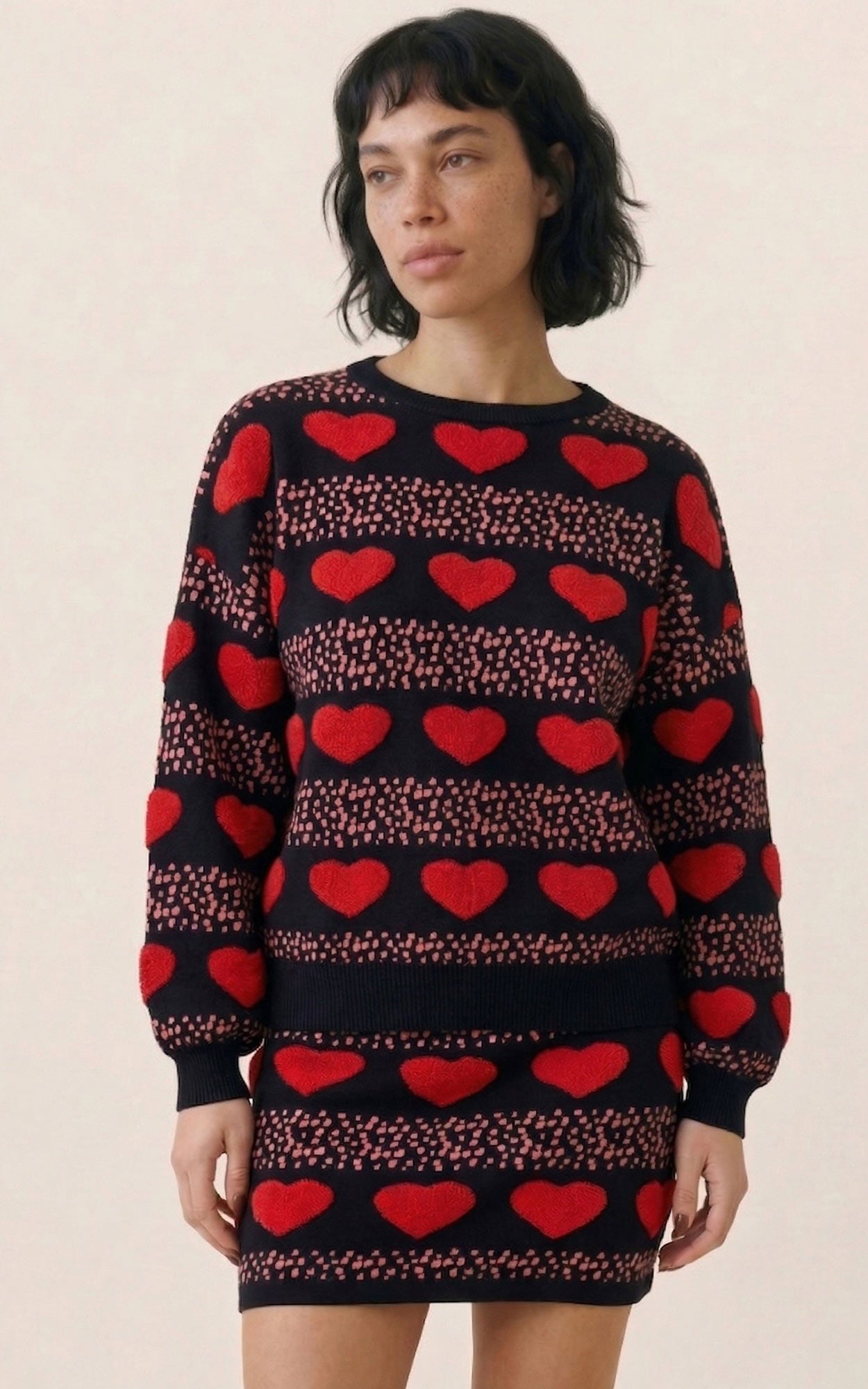 Jersey Corazones Negro