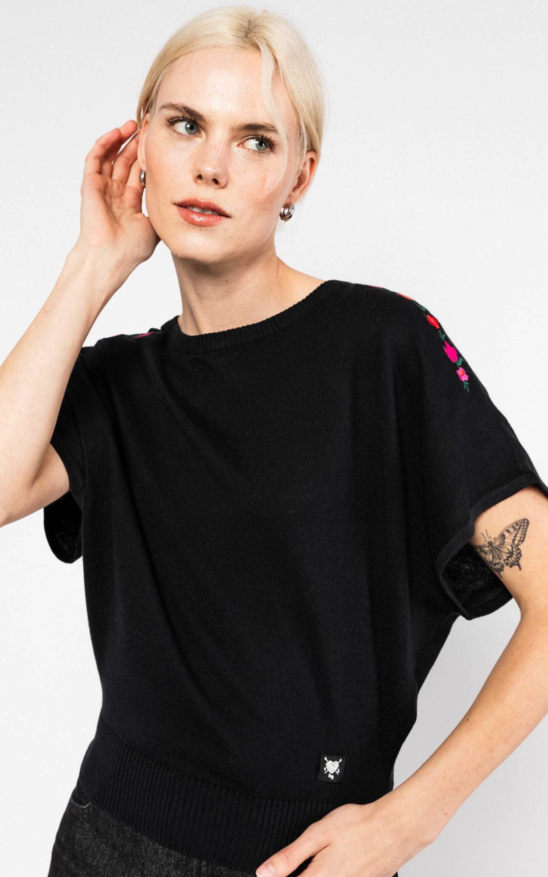 Blutsgeschwister - Knitted Top Picnic Friend Elegant Lady In Black