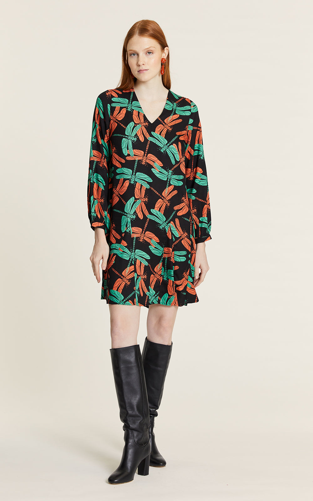 Pepaloves - Dragonflies Short Flare Dress