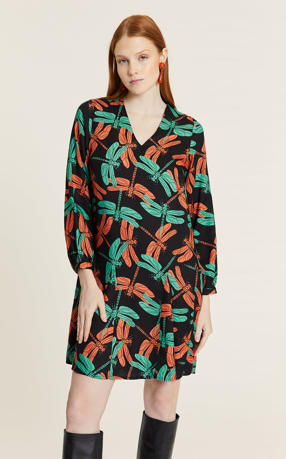 Pepaloves - Dragonflies Short Flare Dress