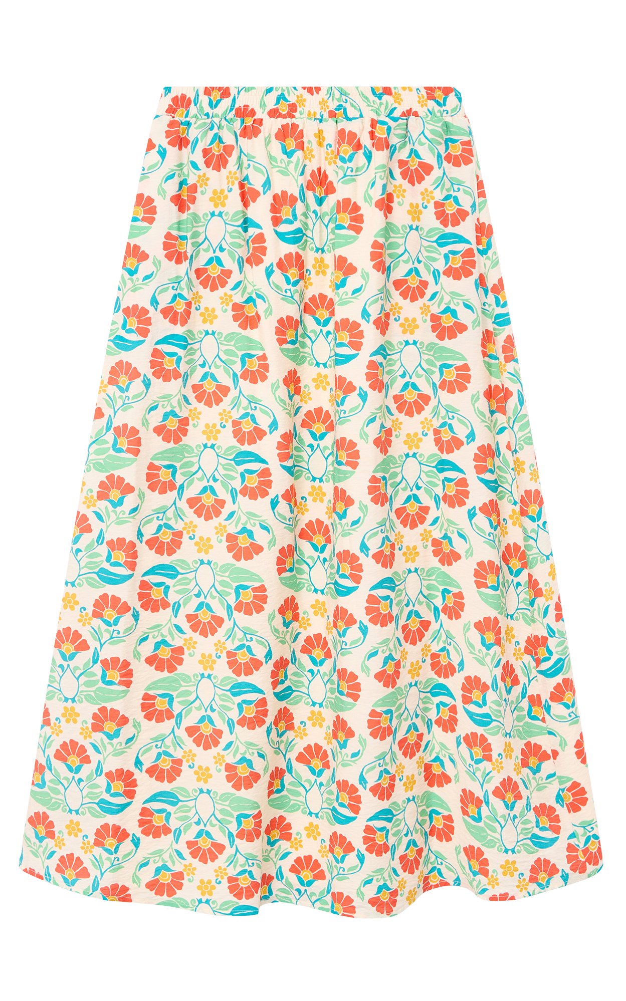 Compania Fantastica - Long Skirt With Small Royal Print