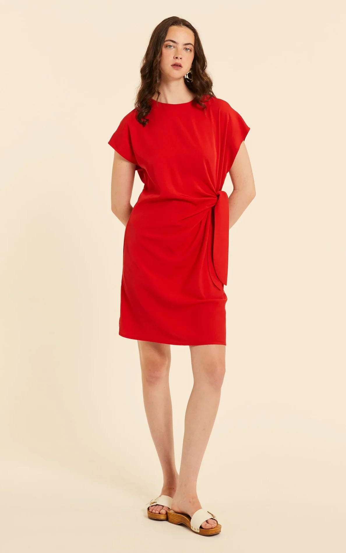 Pepaloves - Short Red Knotted Dress