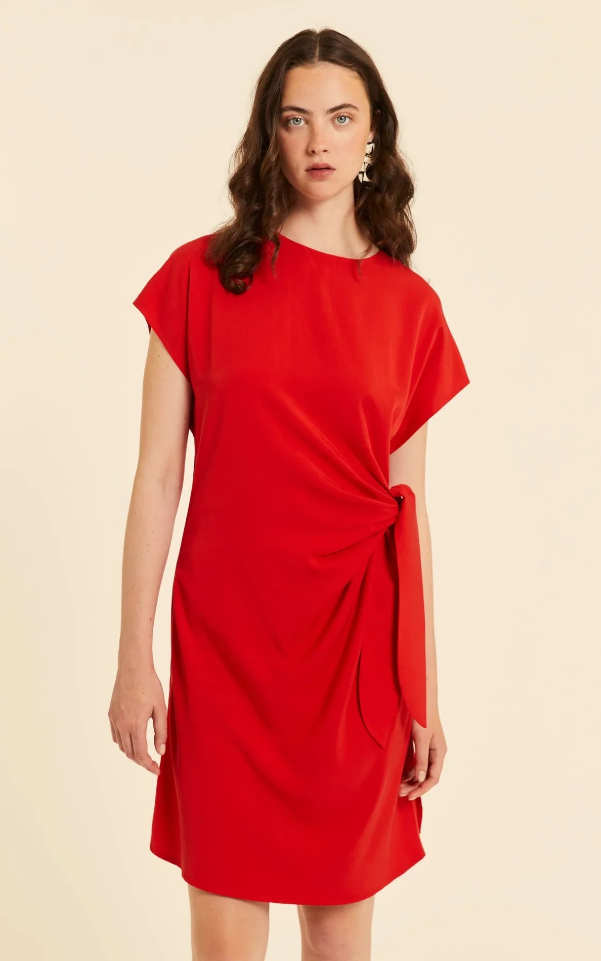 Pepaloves - Short Red Knotted Dress