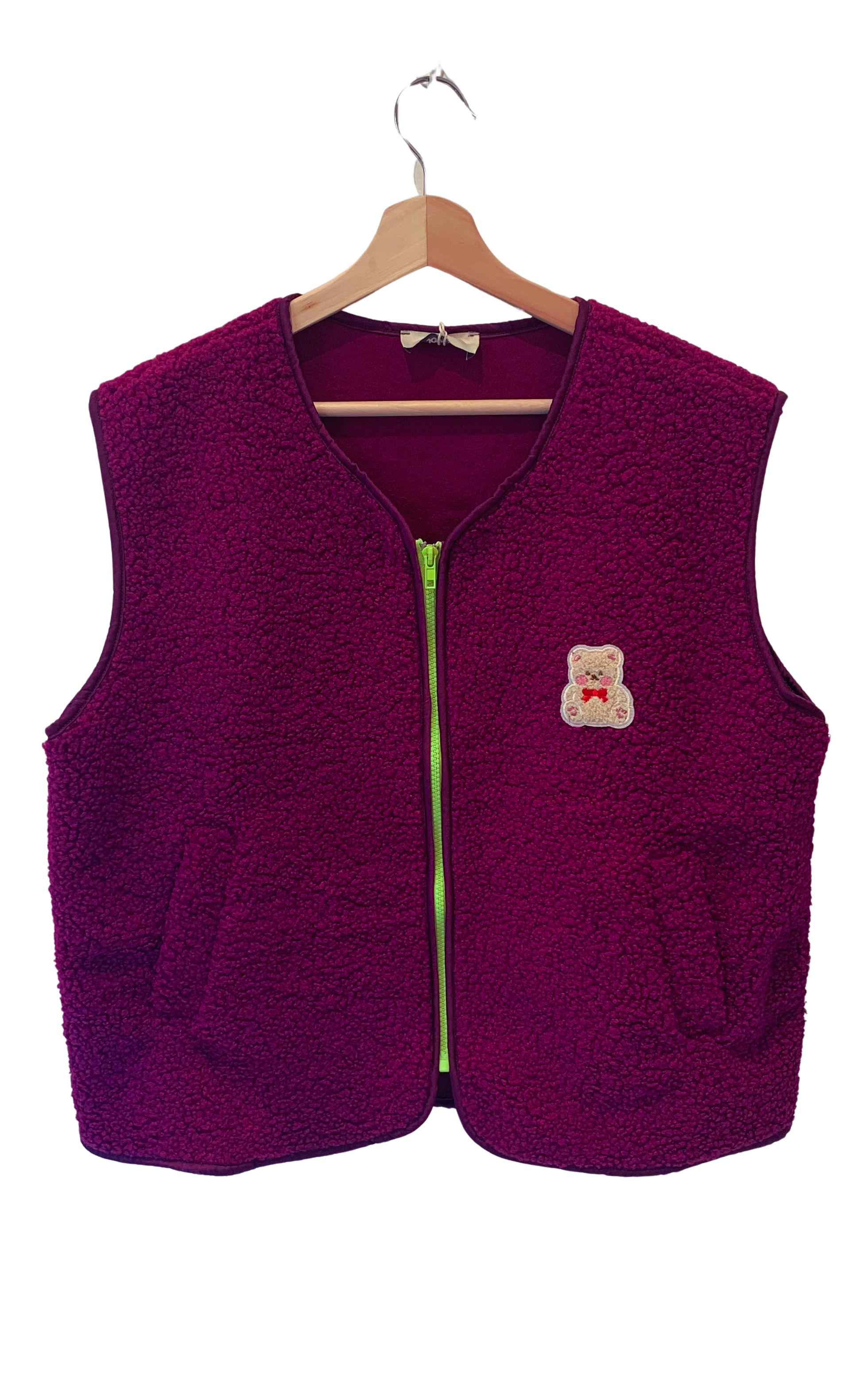 Purple Teddy Vest Bear