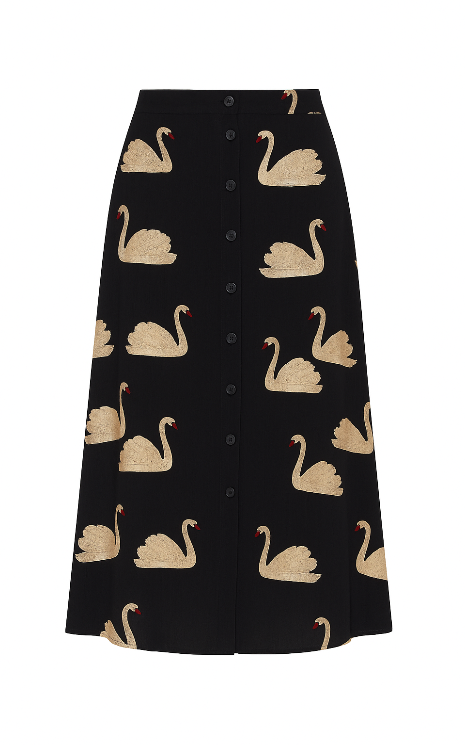 Swan Embroidered Skirt