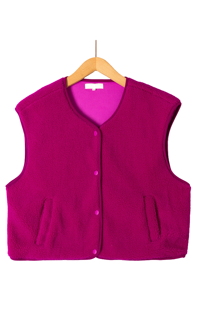 Kilky - Teddy Vest Fuchsia