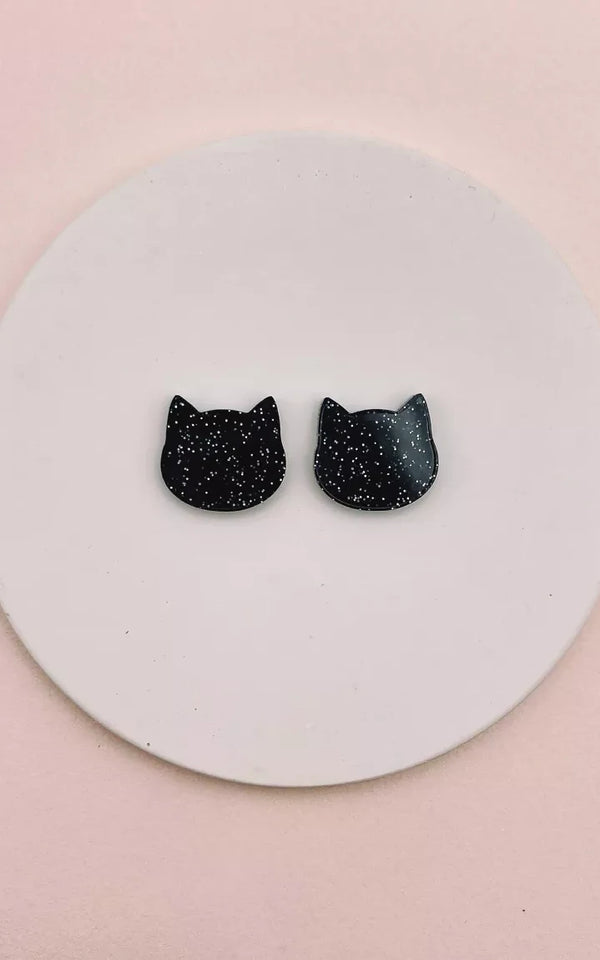 Stud Earrings Cat Noir