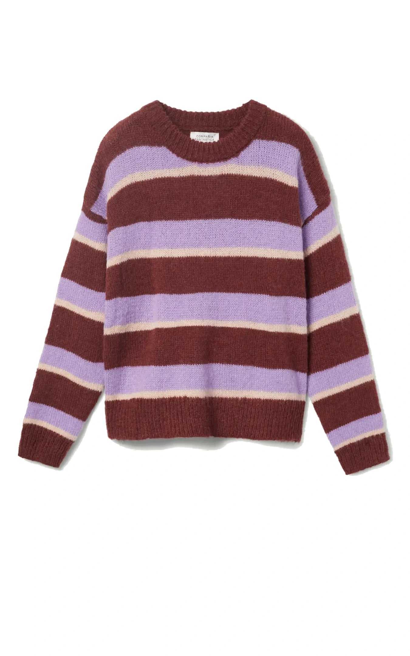 Compania Fantastica - Brown Striped Knitted Sweater