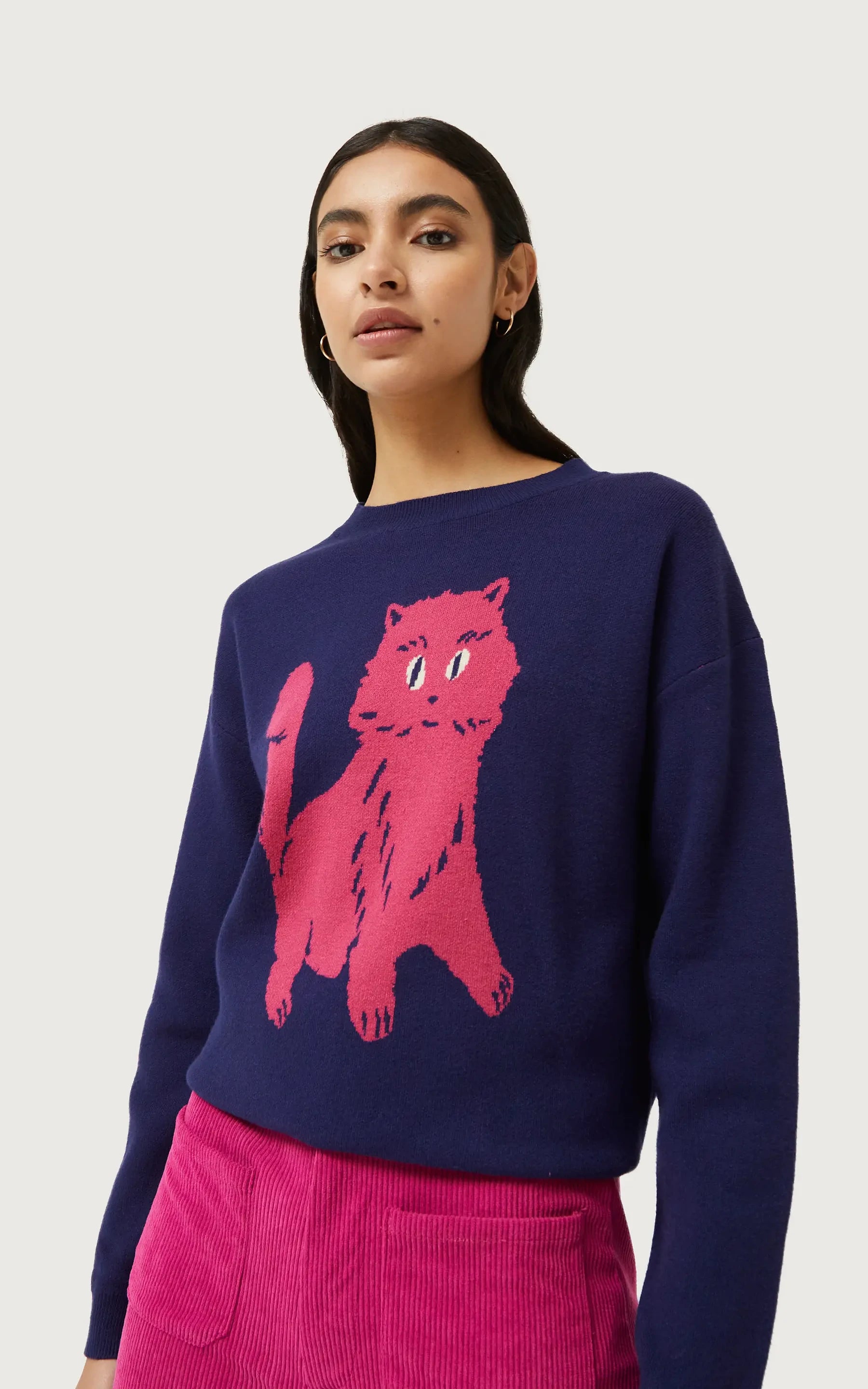 Compania Fantastica - Cat Print Sweater