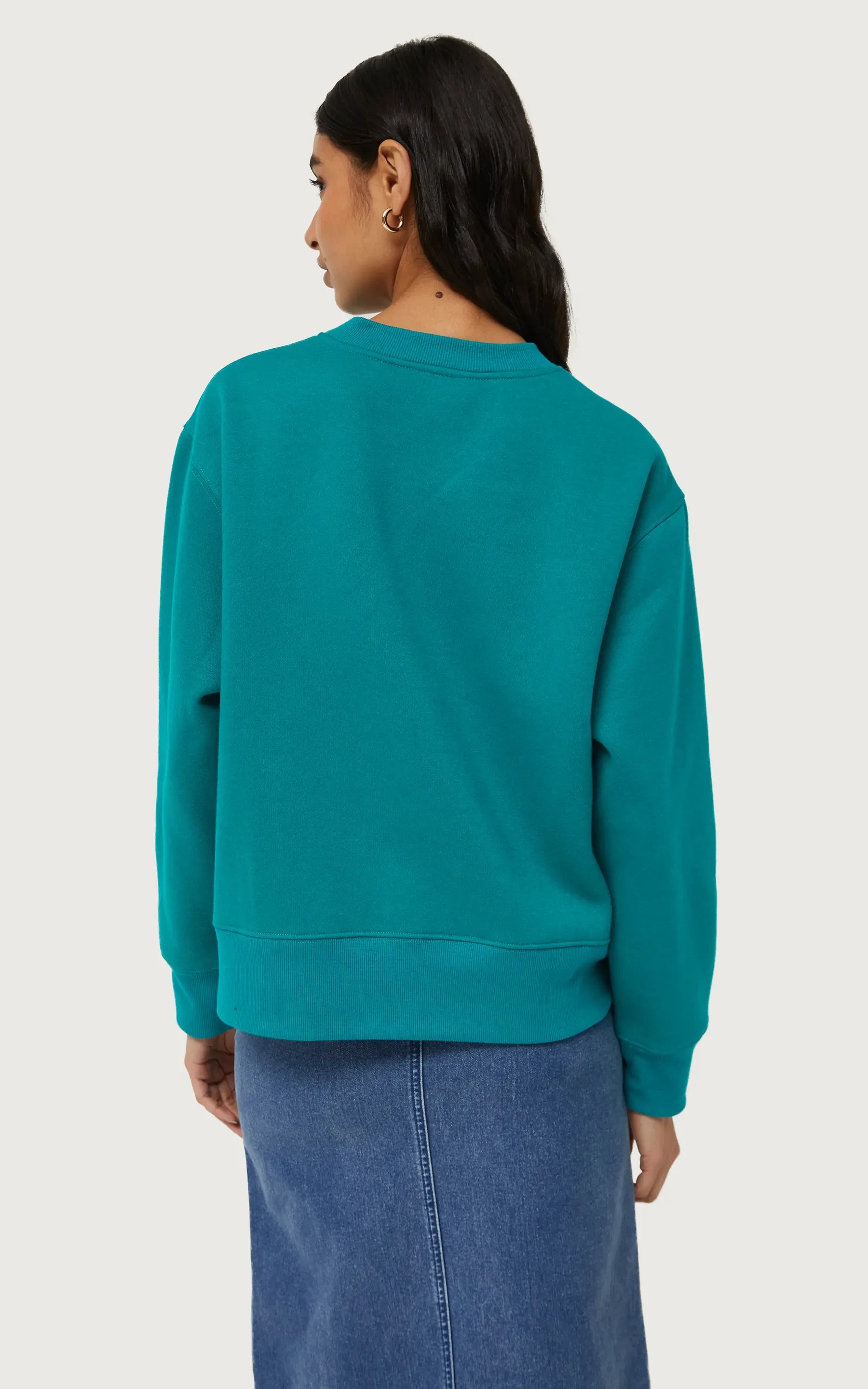 Blue Heart Patch Sweatshirt