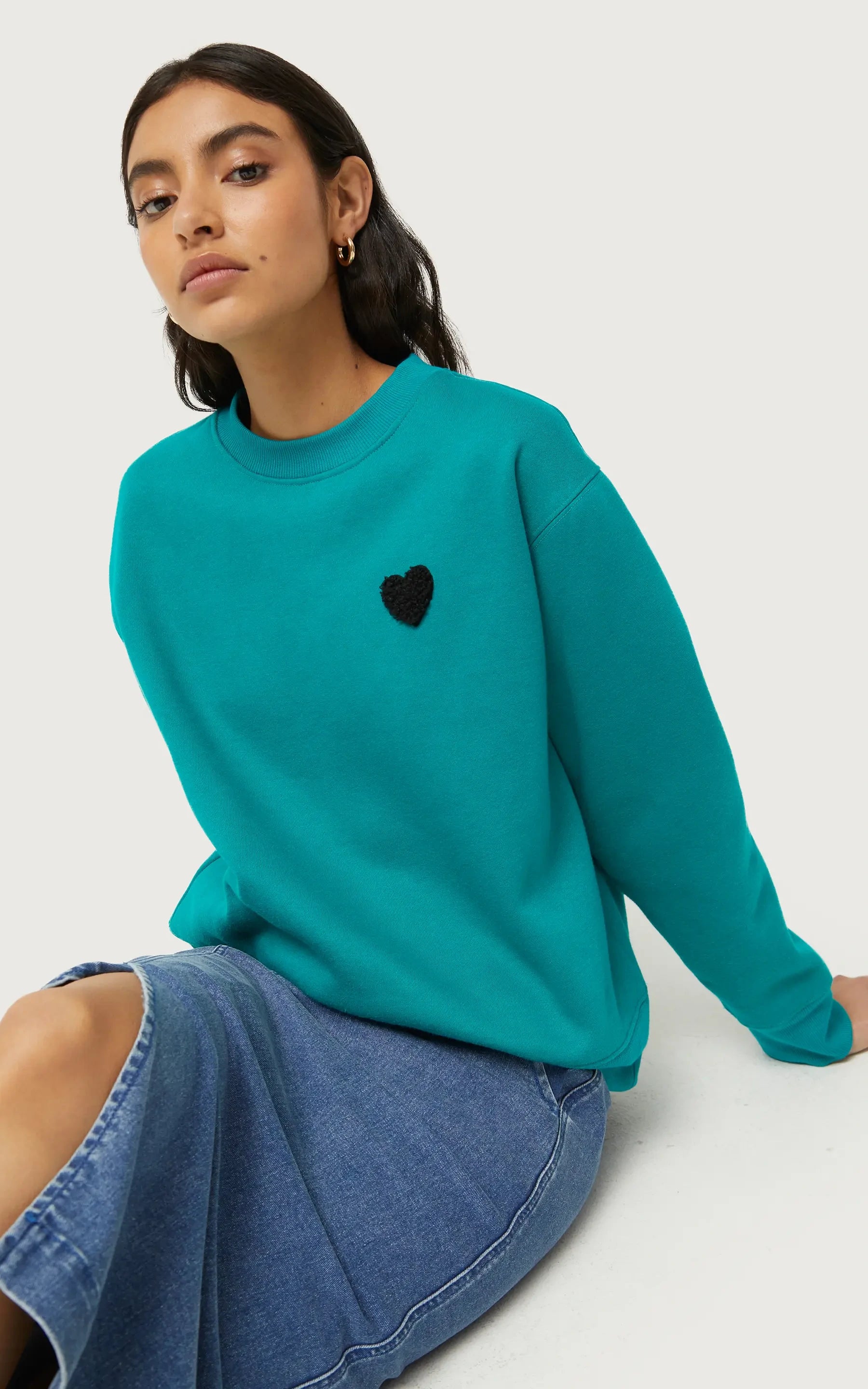 Compania Fantastica - Blue Heart Patch Sweatshirt