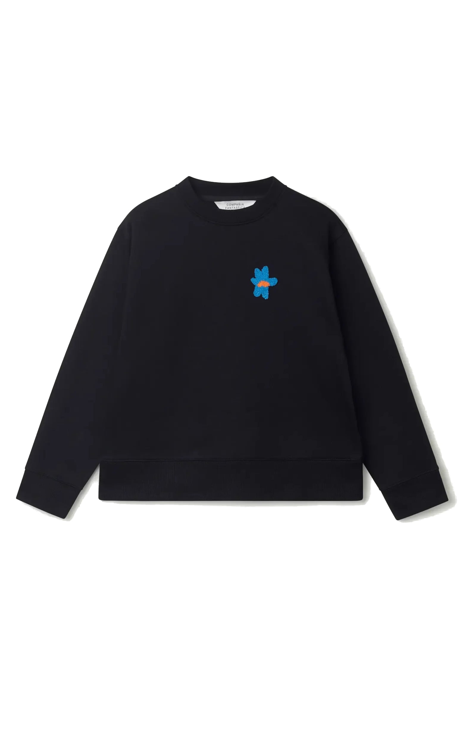 Compania Fantastica - Black Flower Patch Sweatshirt