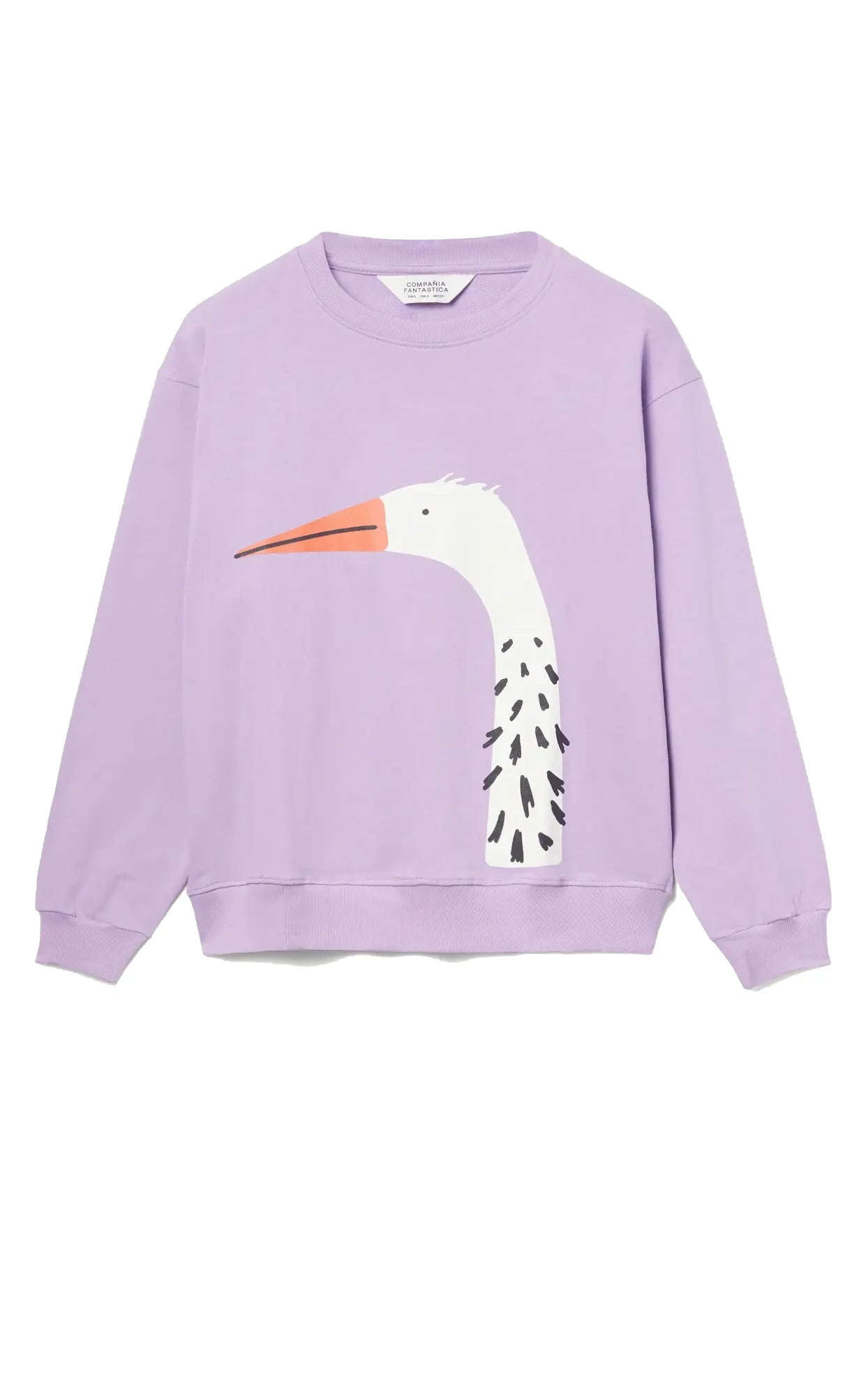 Compania Fantastica - Sweatshirt With Lilac Heron Print