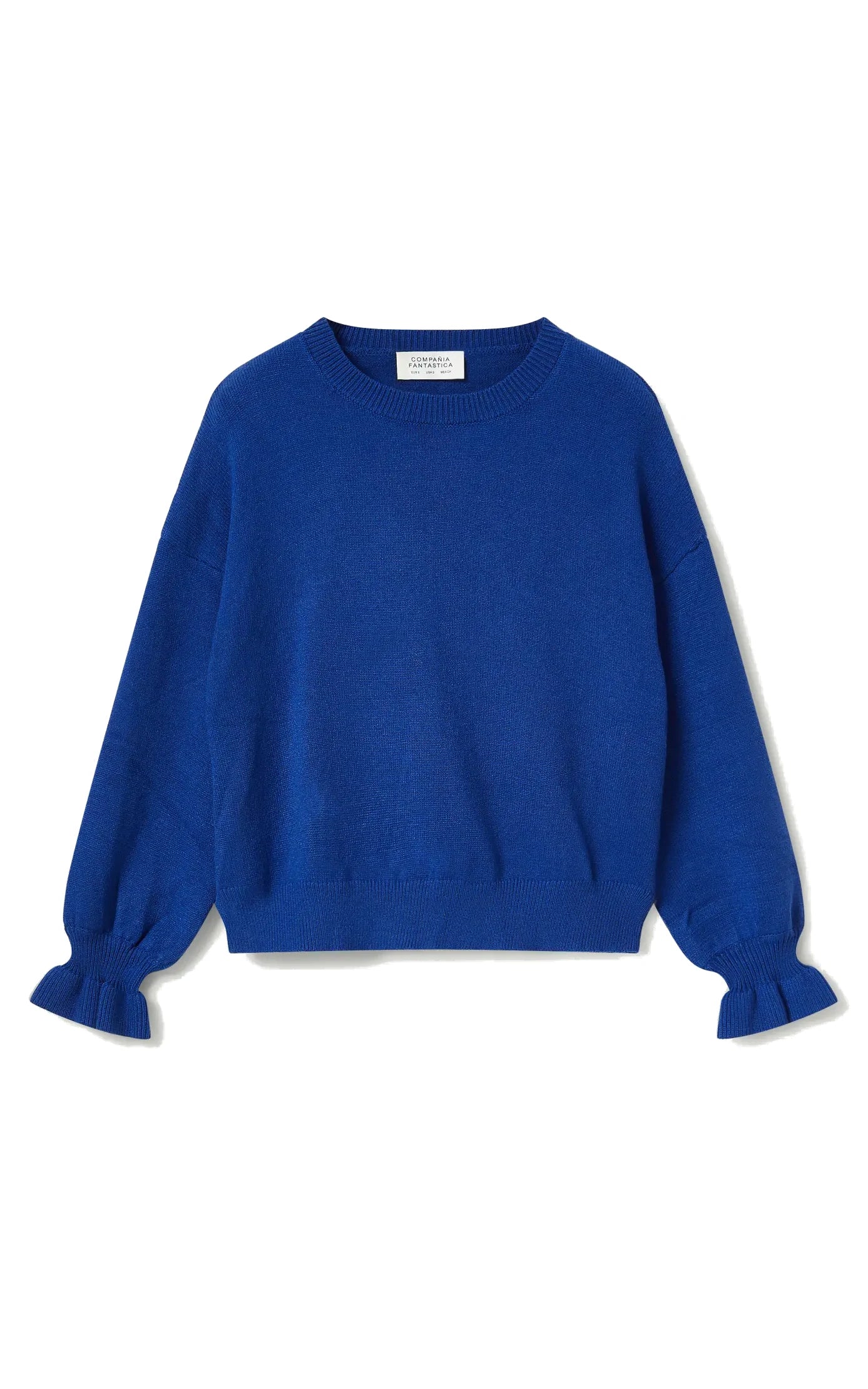 Compania Fantastica - Blue Cuff Detail Sweater