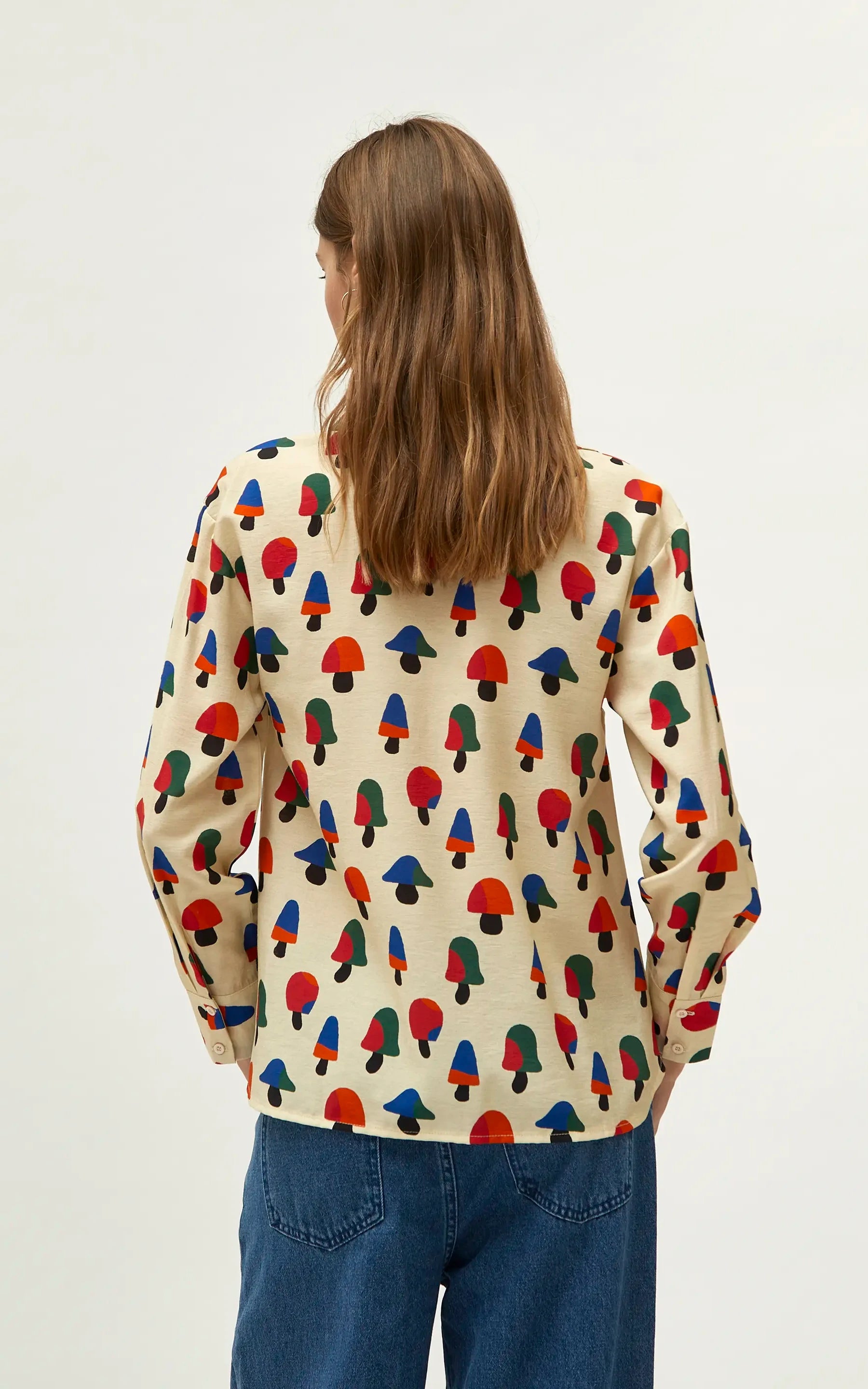 Compania Fantastica - Multicolored Mushroom Print Shirt