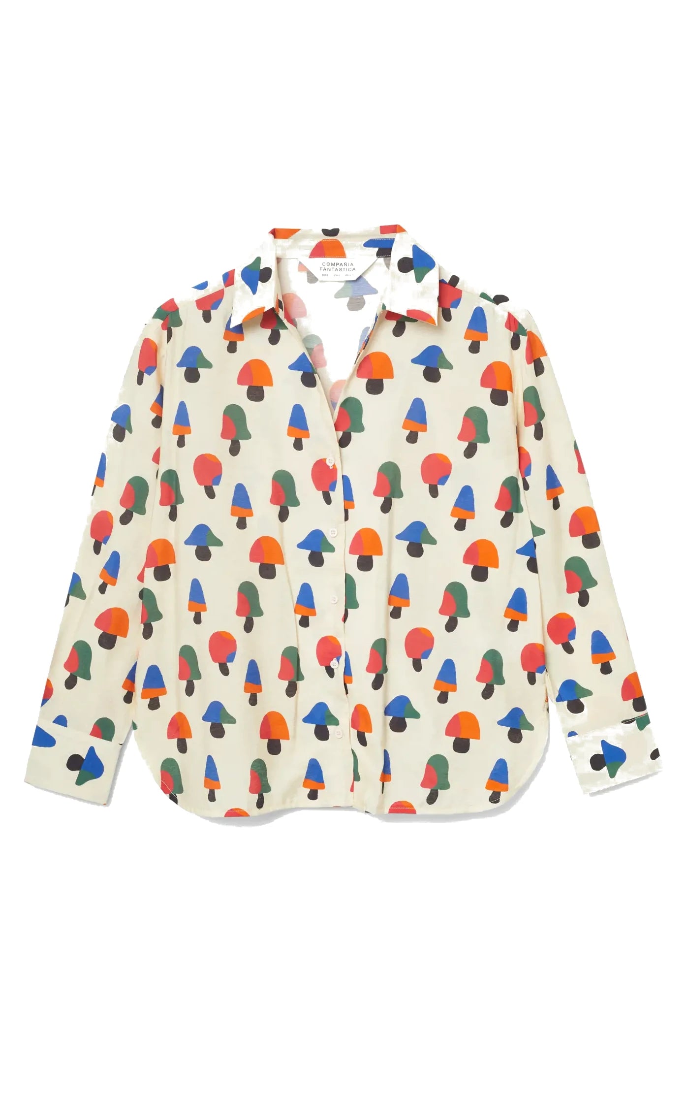 Compania Fantastica - Multicolored Mushroom Print Shirt