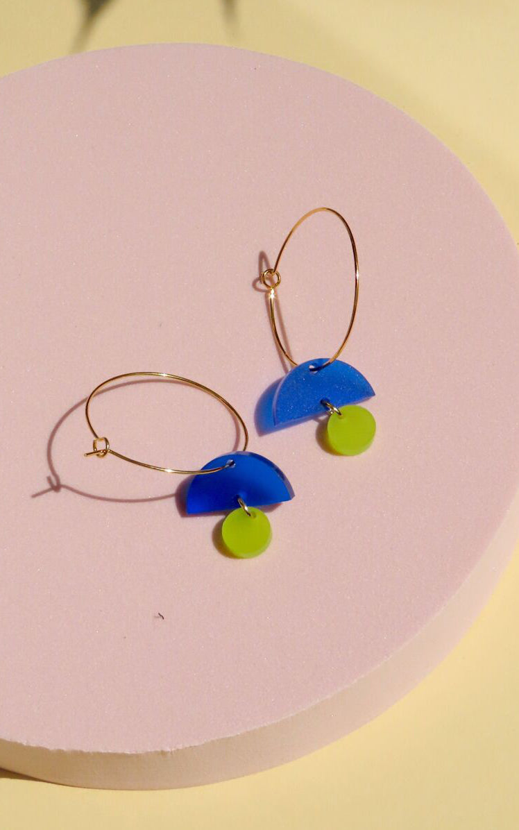 Hoops Blue Lime Geometric Shapes