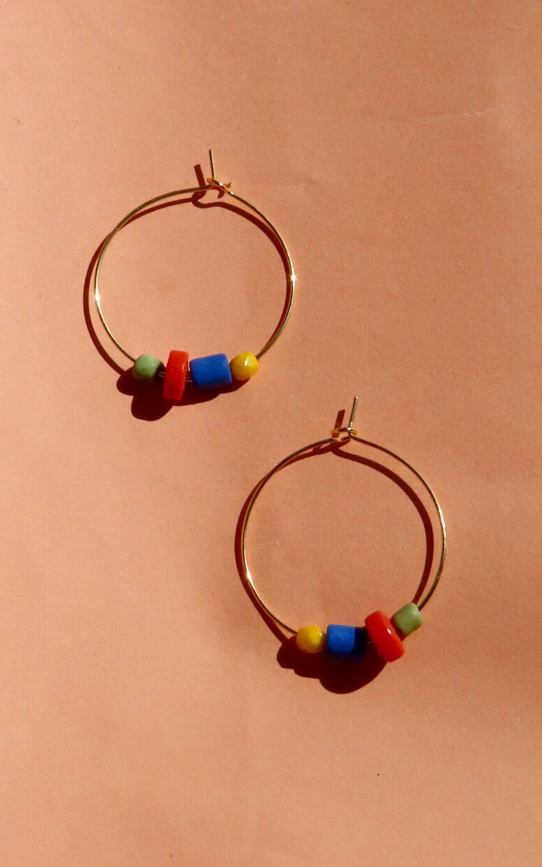 Funky hoops Colorful Beads