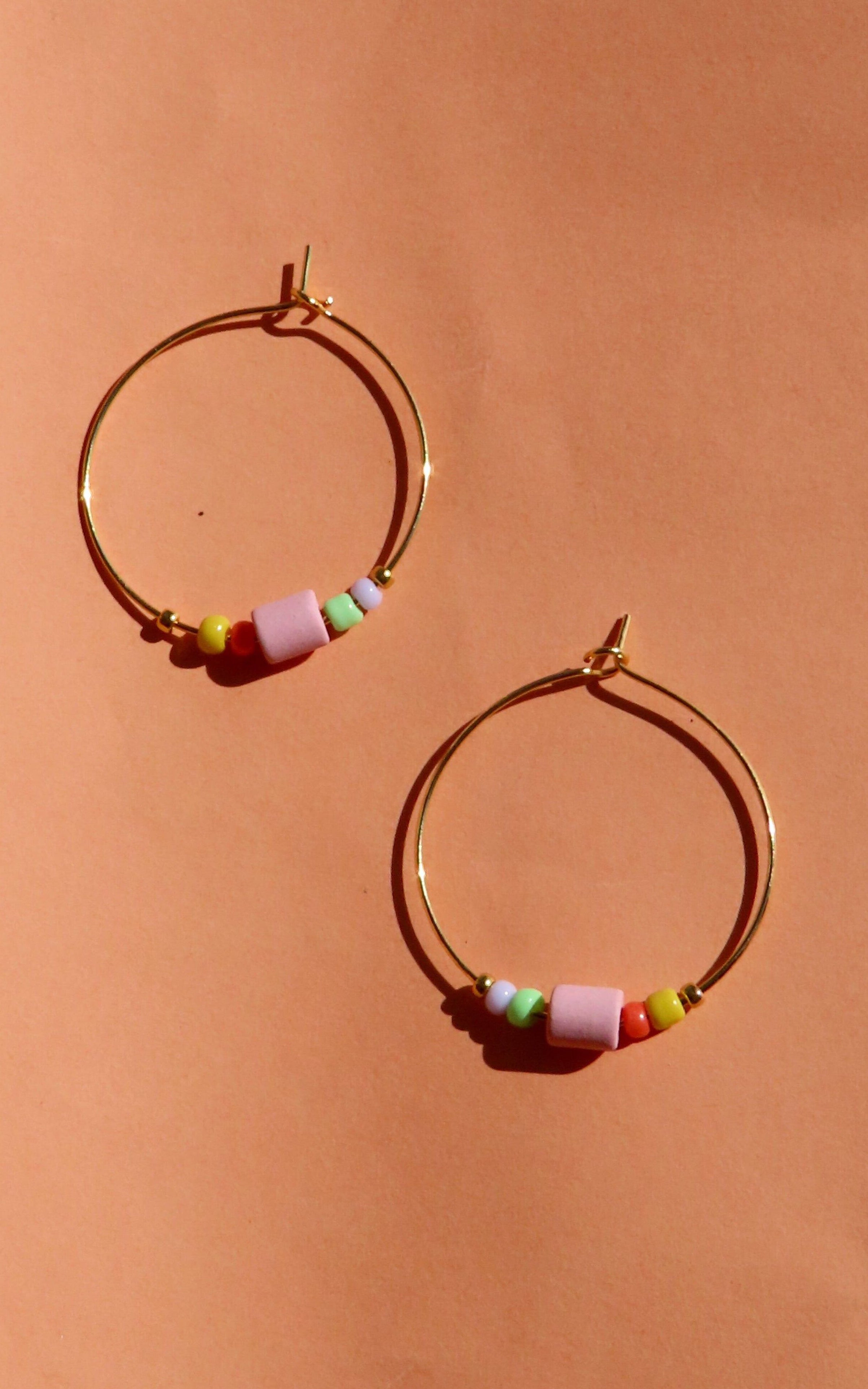 Funky Hoops Colorful Beads