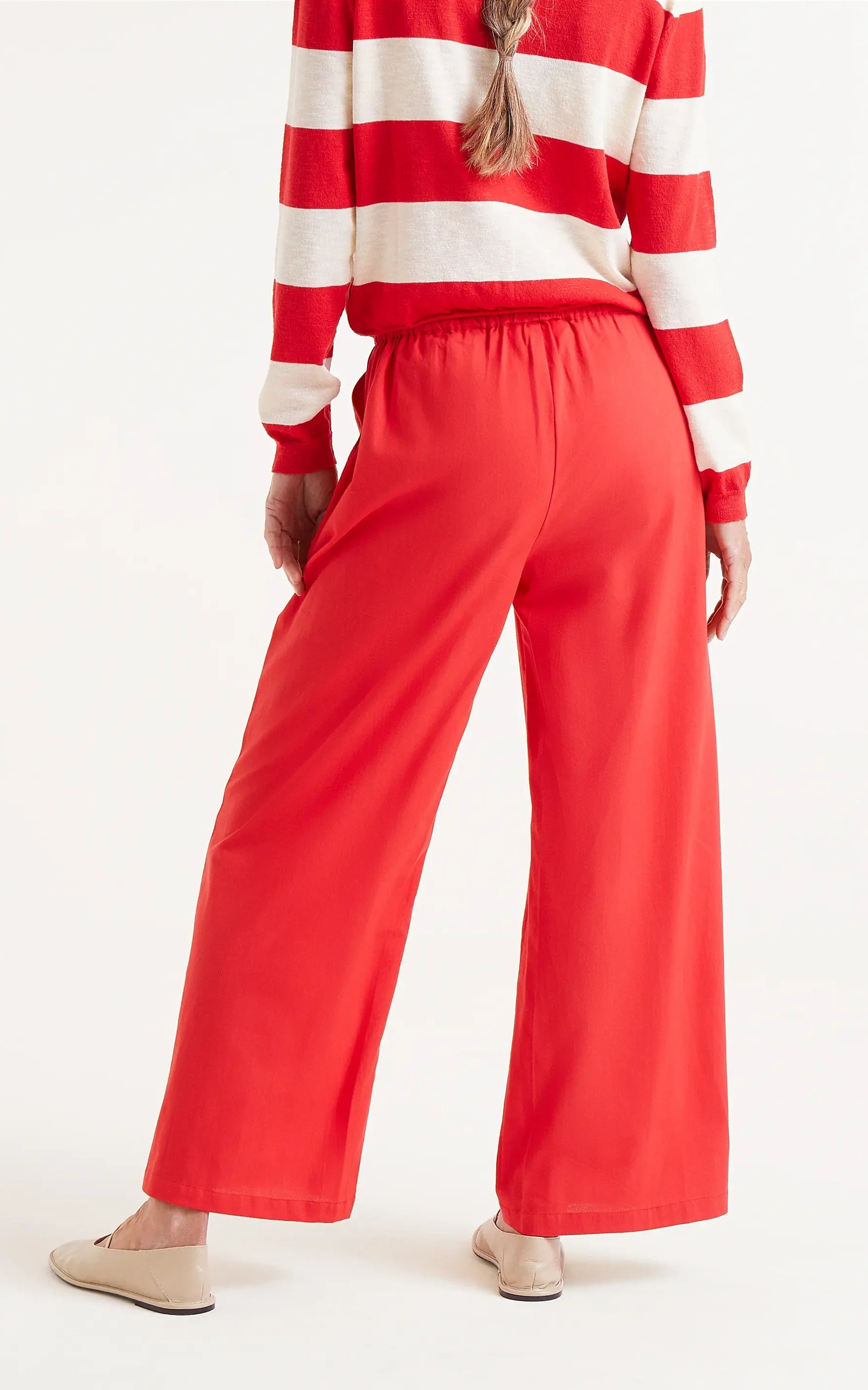 Compania Fantastica - Straight Trousers With Red Buttons