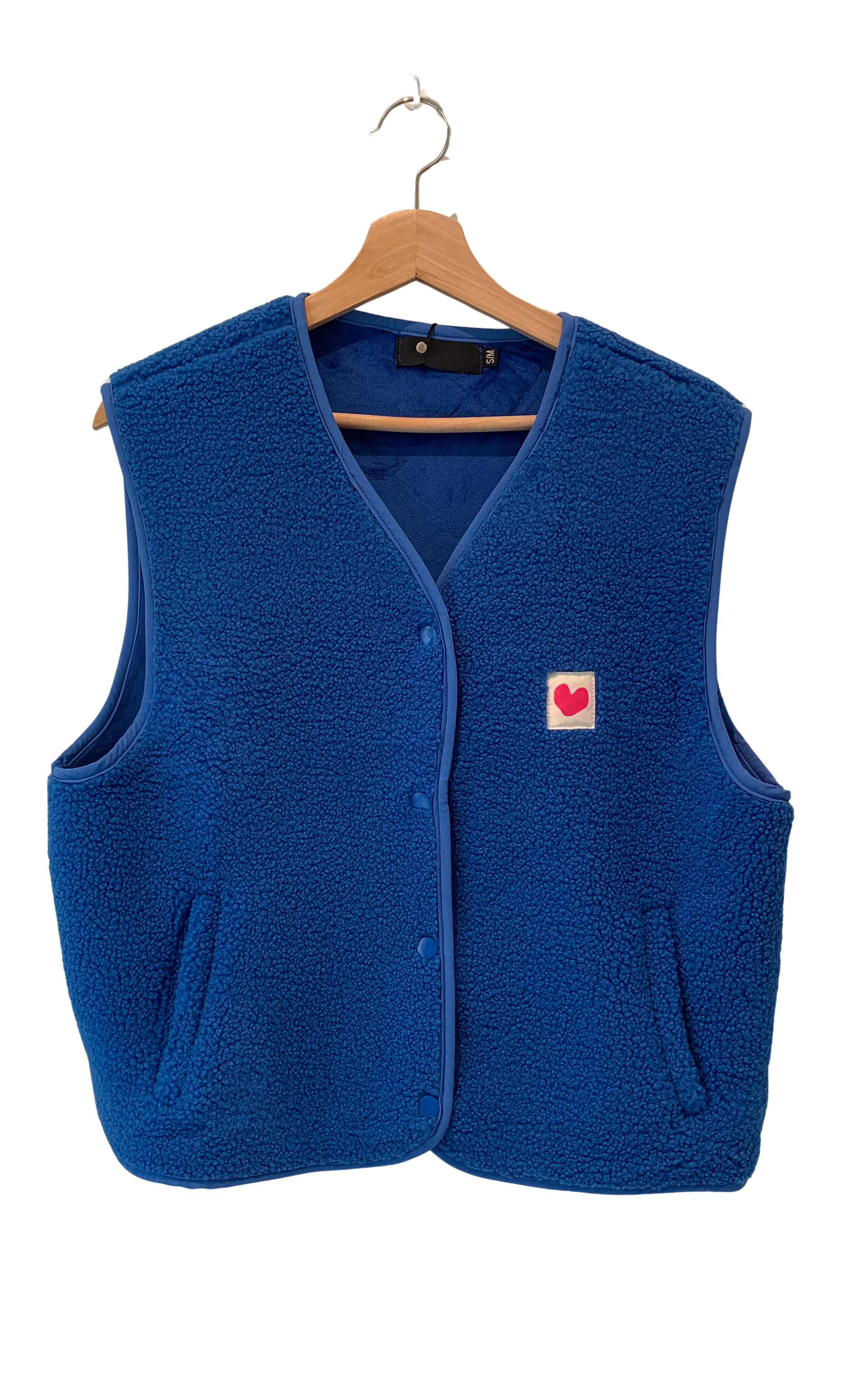 Blue Teddy Vest Heart
