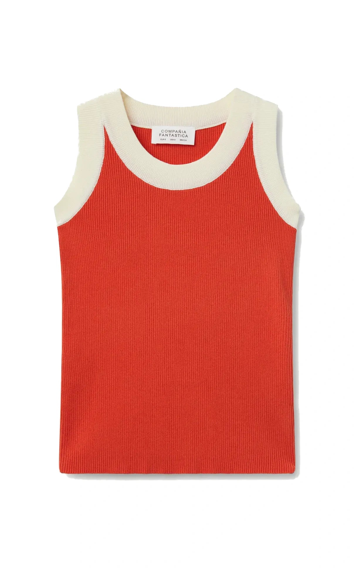 Compania Fantastica - Two Tone Orange Strap Top