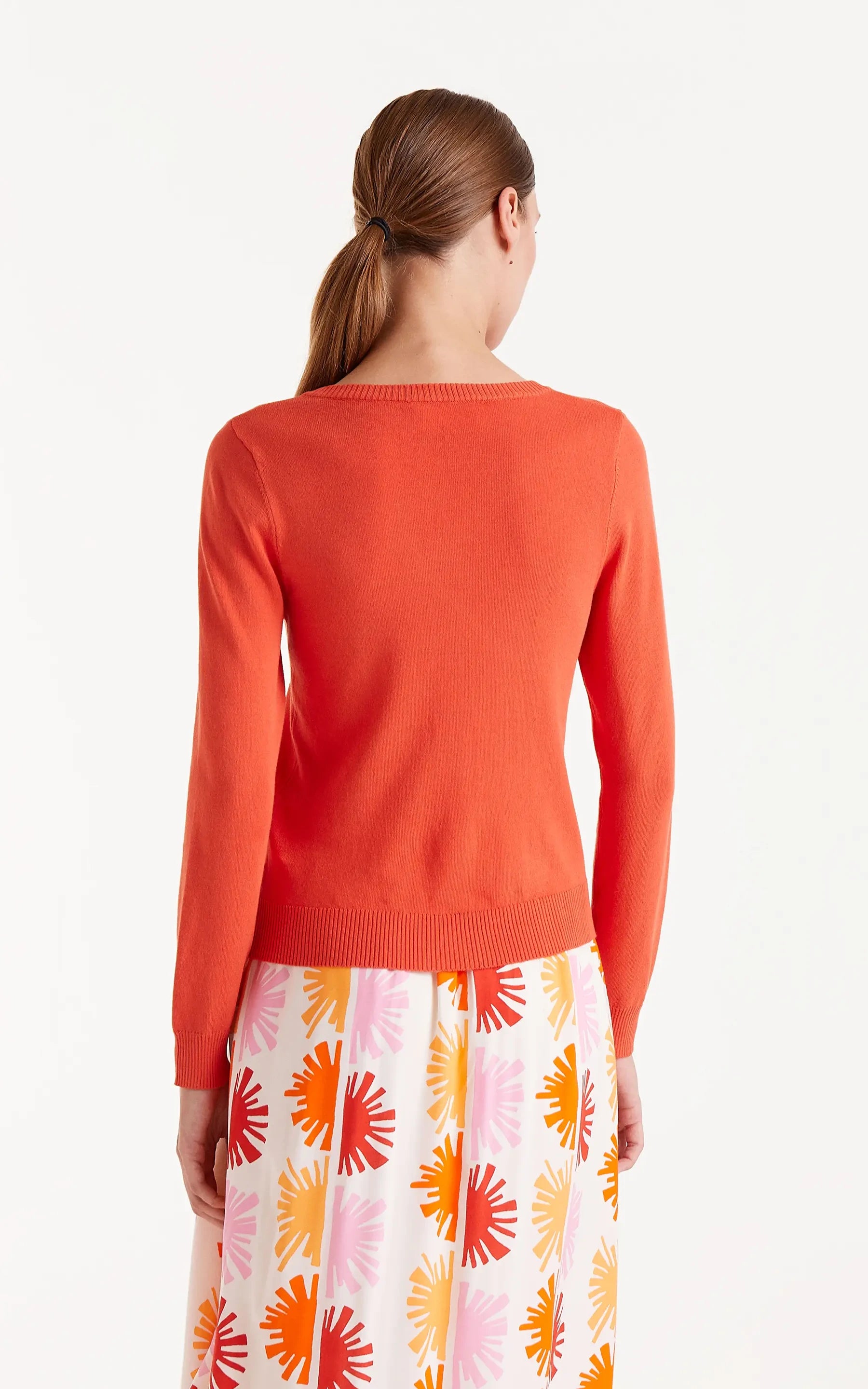 Compania Fantastica - Orange Fine Knit Cardigan