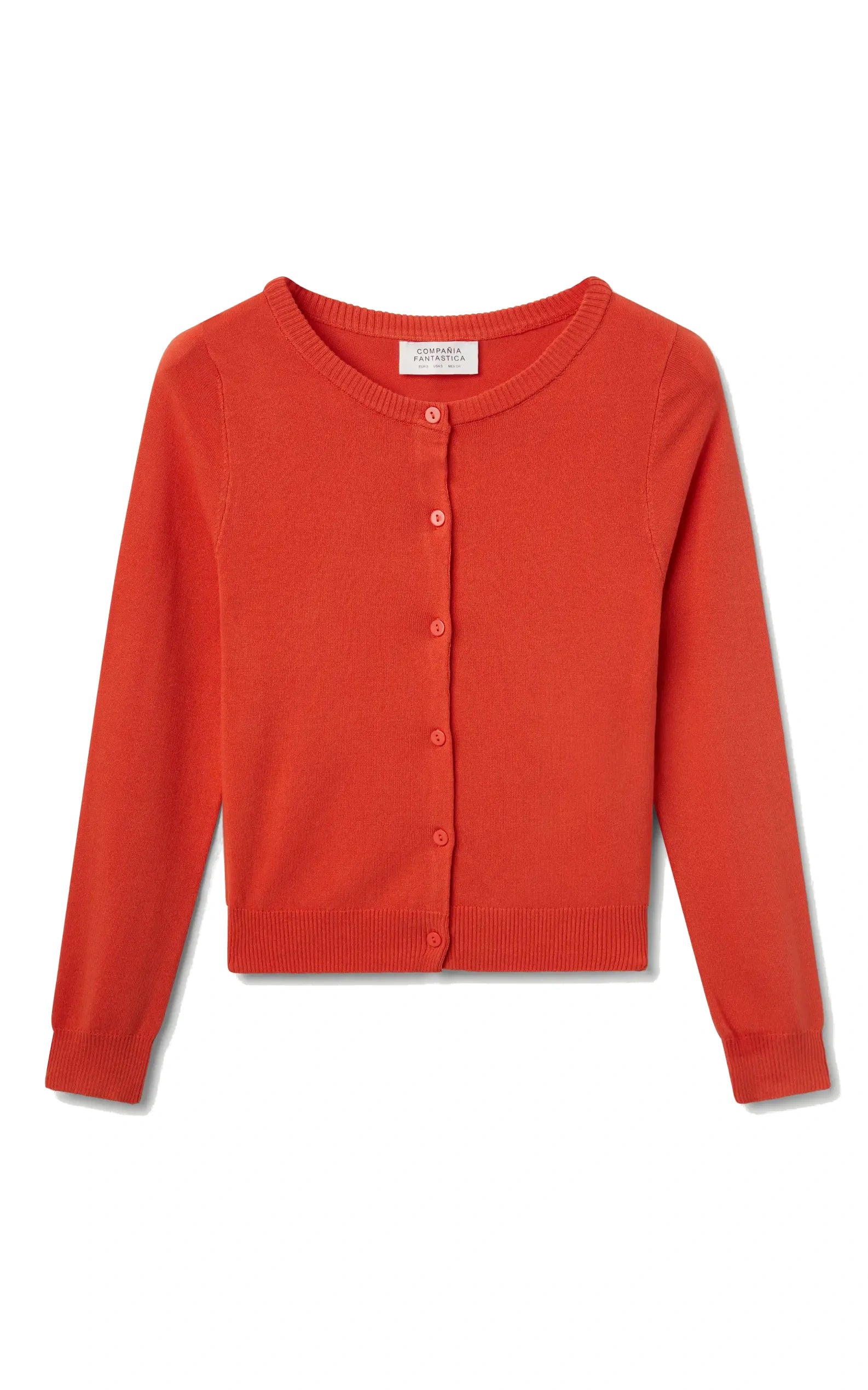 Compania Fantastica - Orange Fine Knit Cardigan