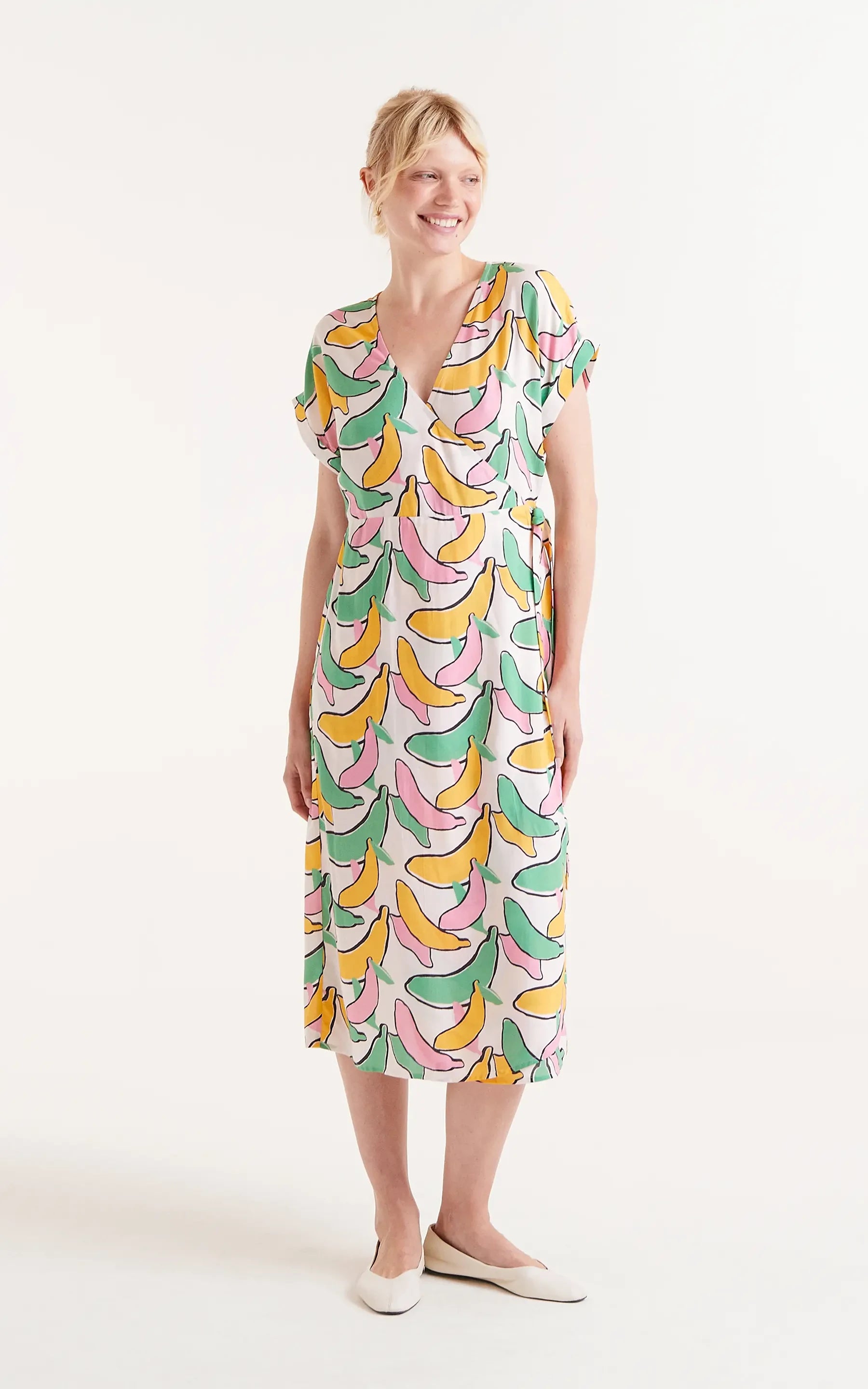 Compania Fantastica - Banana Print Midi Dress