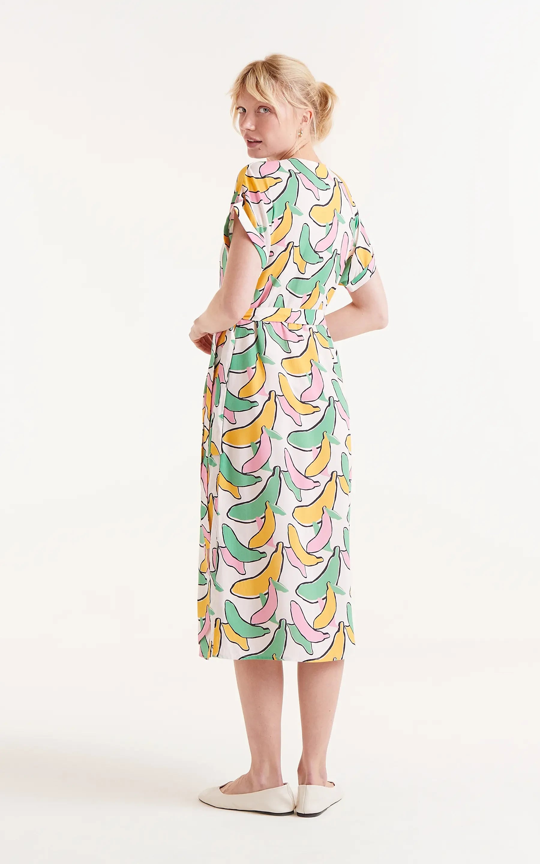 Compania Fantastica - Banana Print Midi Dress