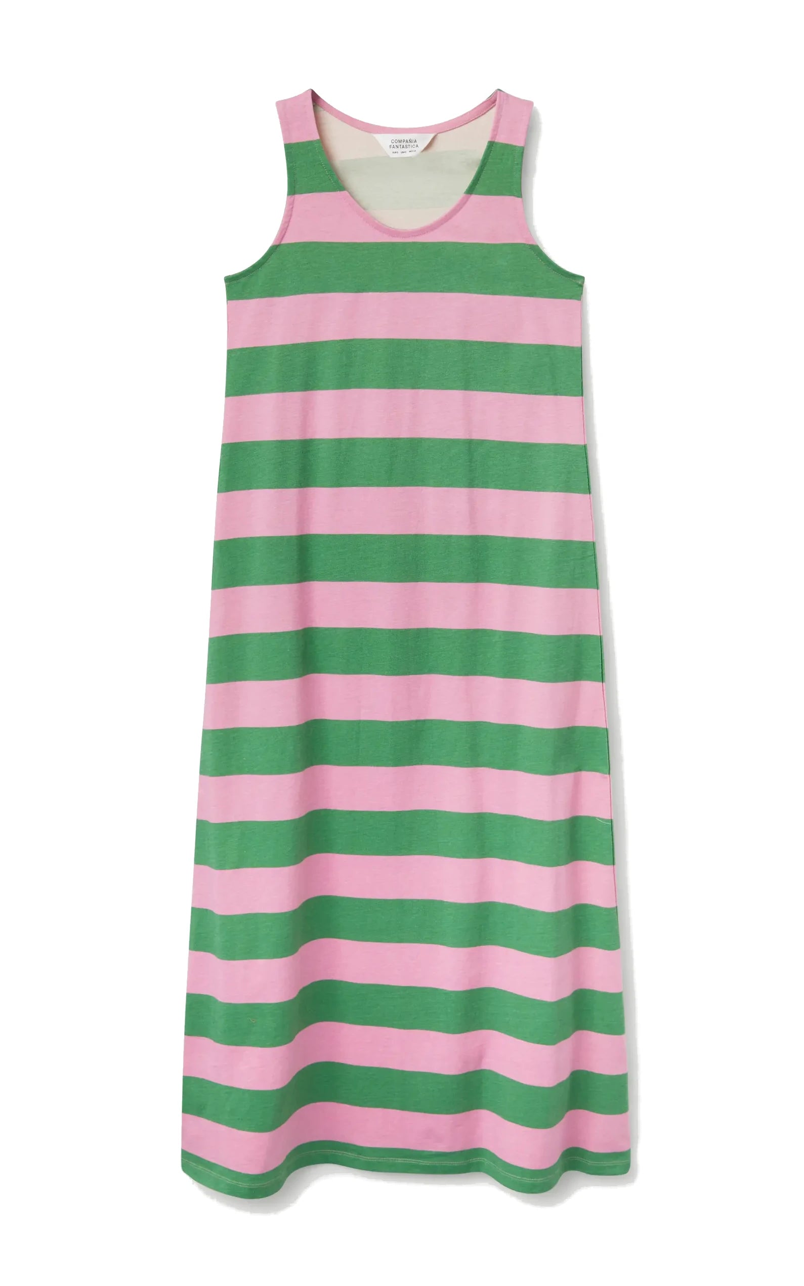 Compania Fantastia - Long Green Striped Dress