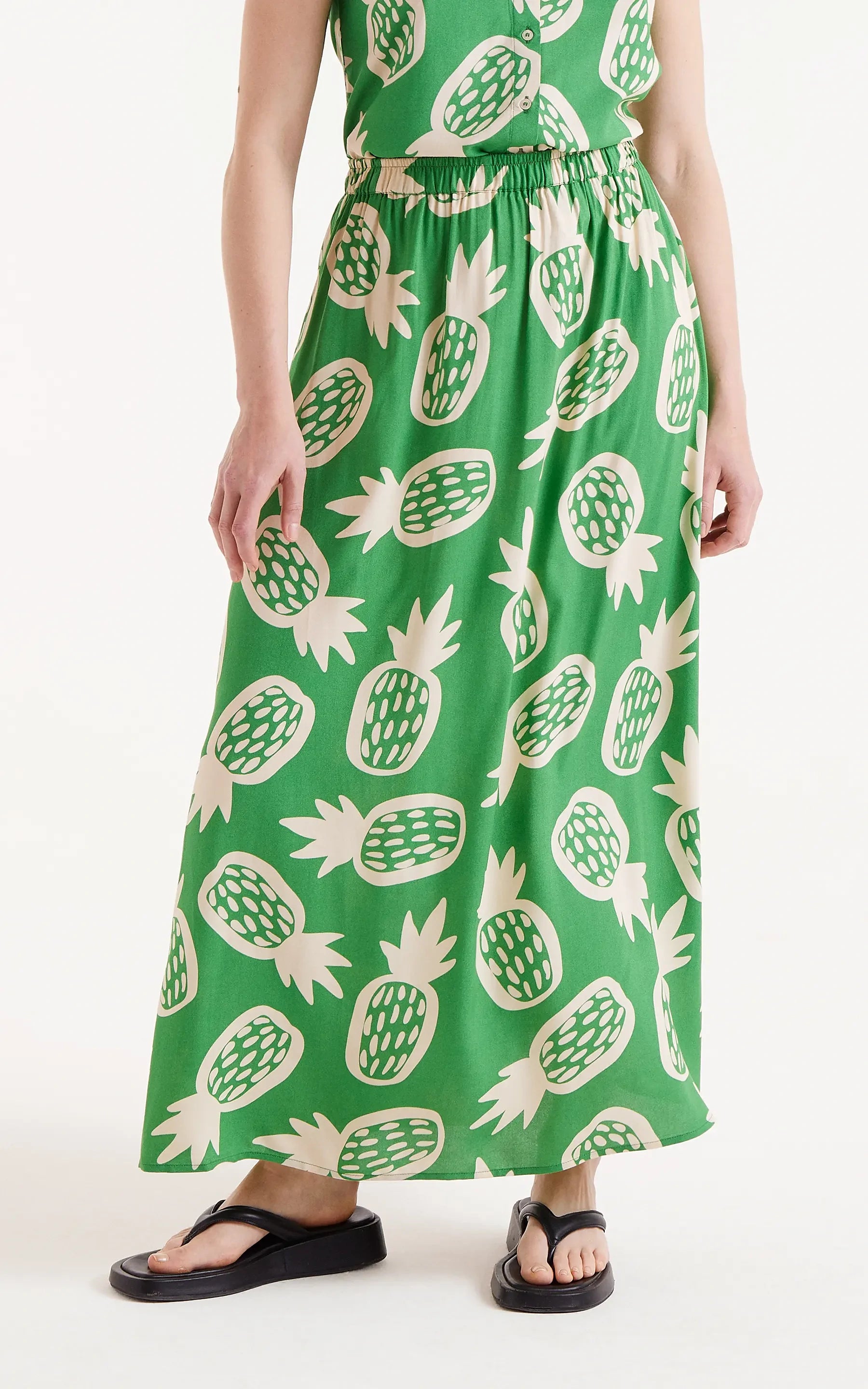 Compania Fantastica - Pineapple Print Midi Skirt