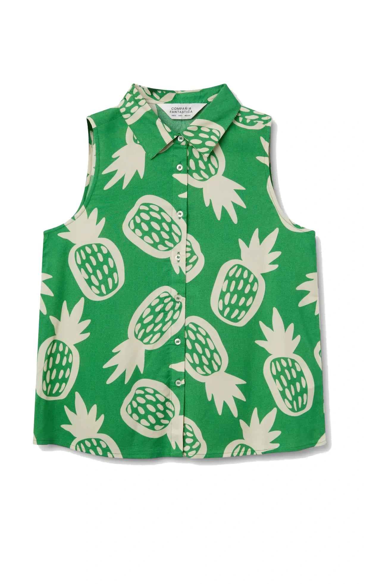 Compania Fantastica - Sleeveless Shirt With Ananas Print