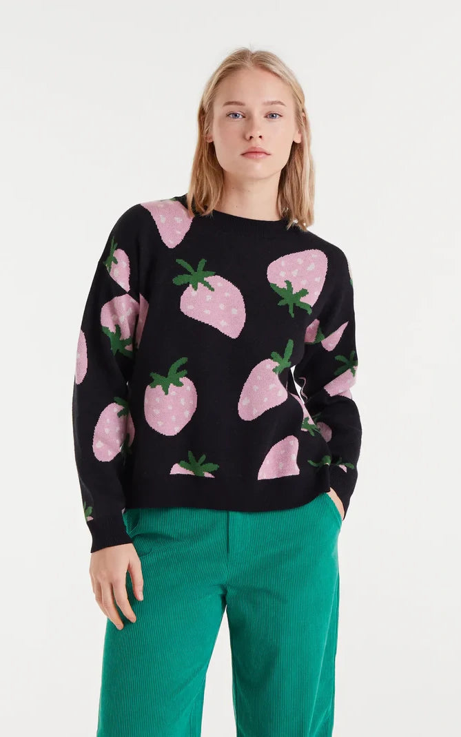 Jacquard Knit Sweater Morango