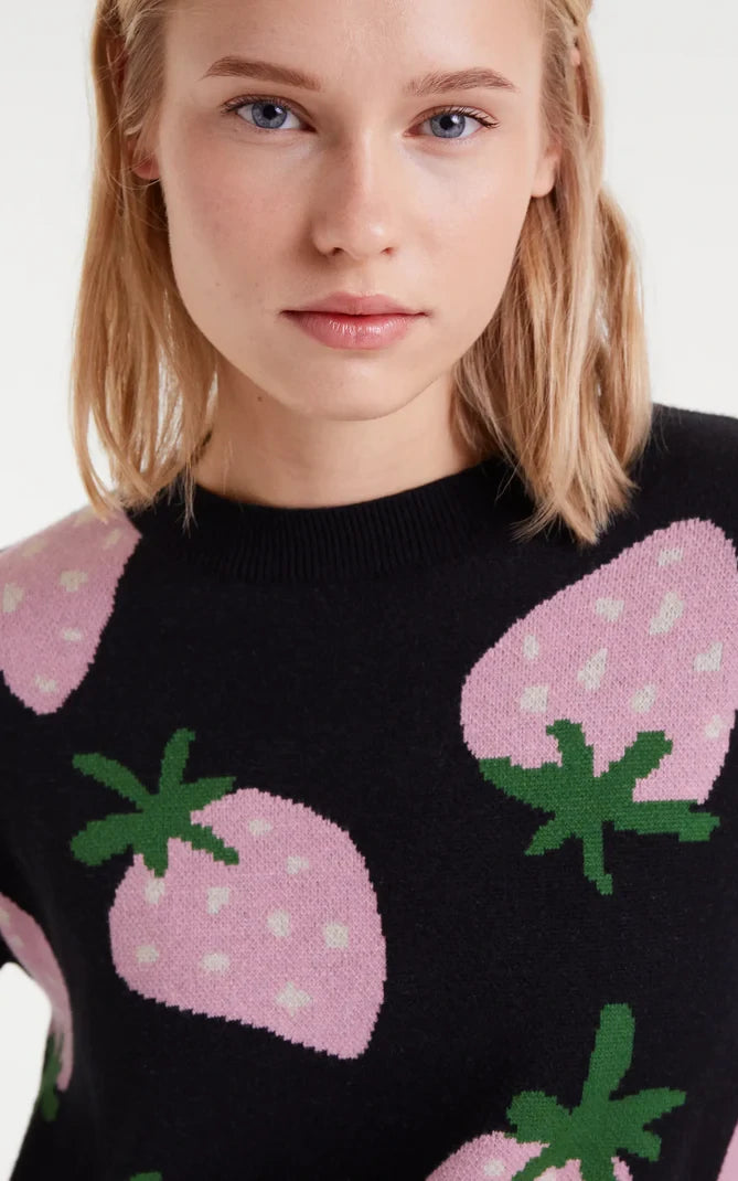 Jacquard Knit Sweater Morango
