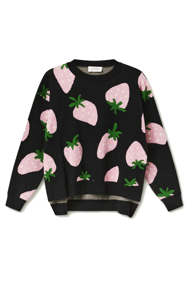 Jacquard Knit Sweater Morango