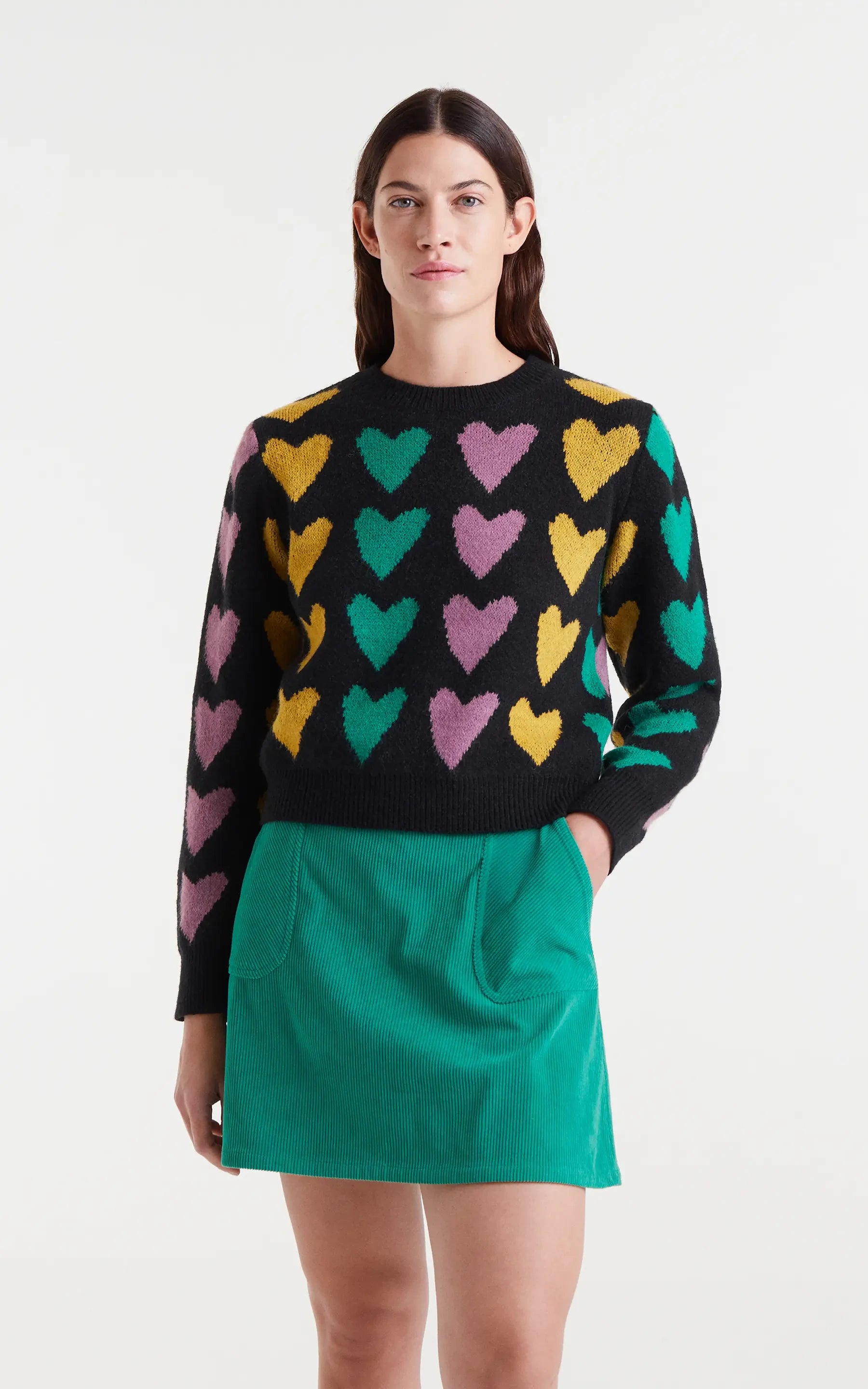 Jacquard Knit Jersey Cupido Lines Print
