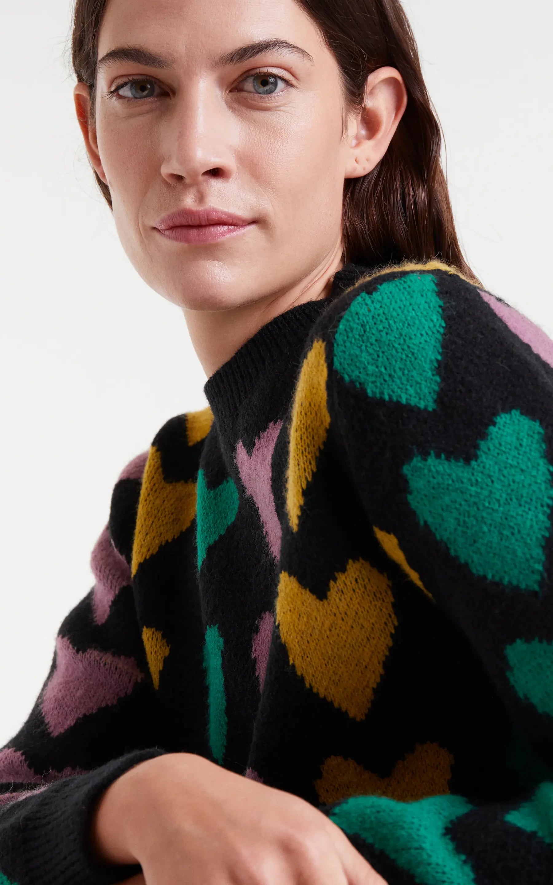 Jacquard Knit Jersey Cupido Lines Print