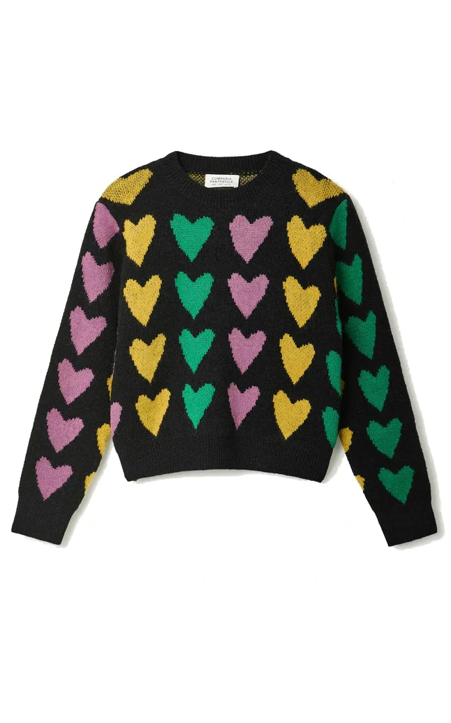Compania Fantastica - Jacquard Knit Jersey Cupido Lines Print