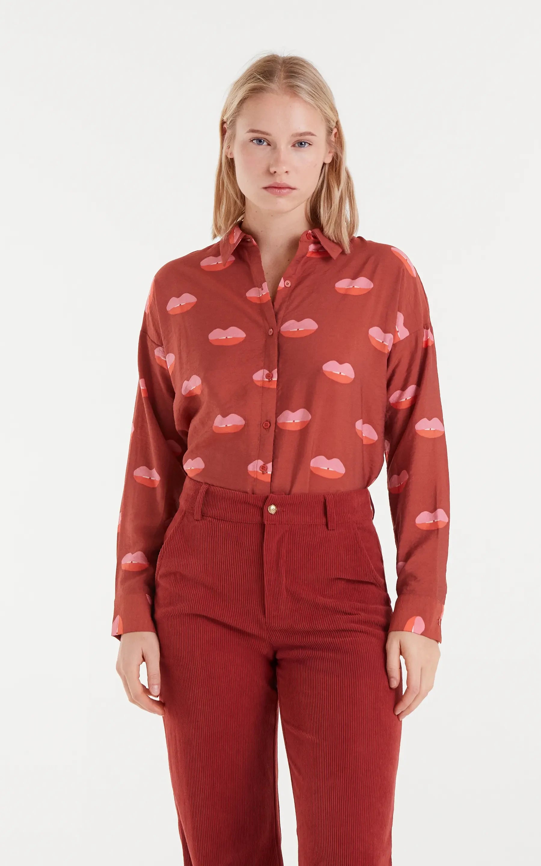 Shirt Lips Print