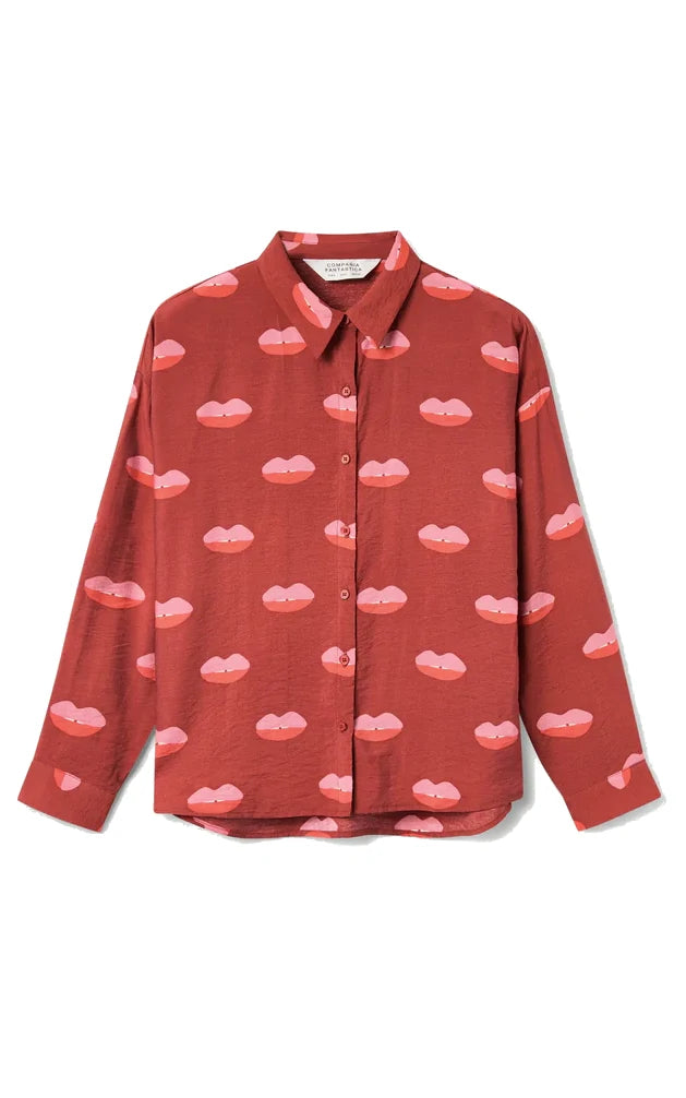 Shirt Lips Print