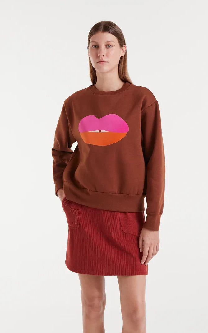 Sweatshirt Lip Print